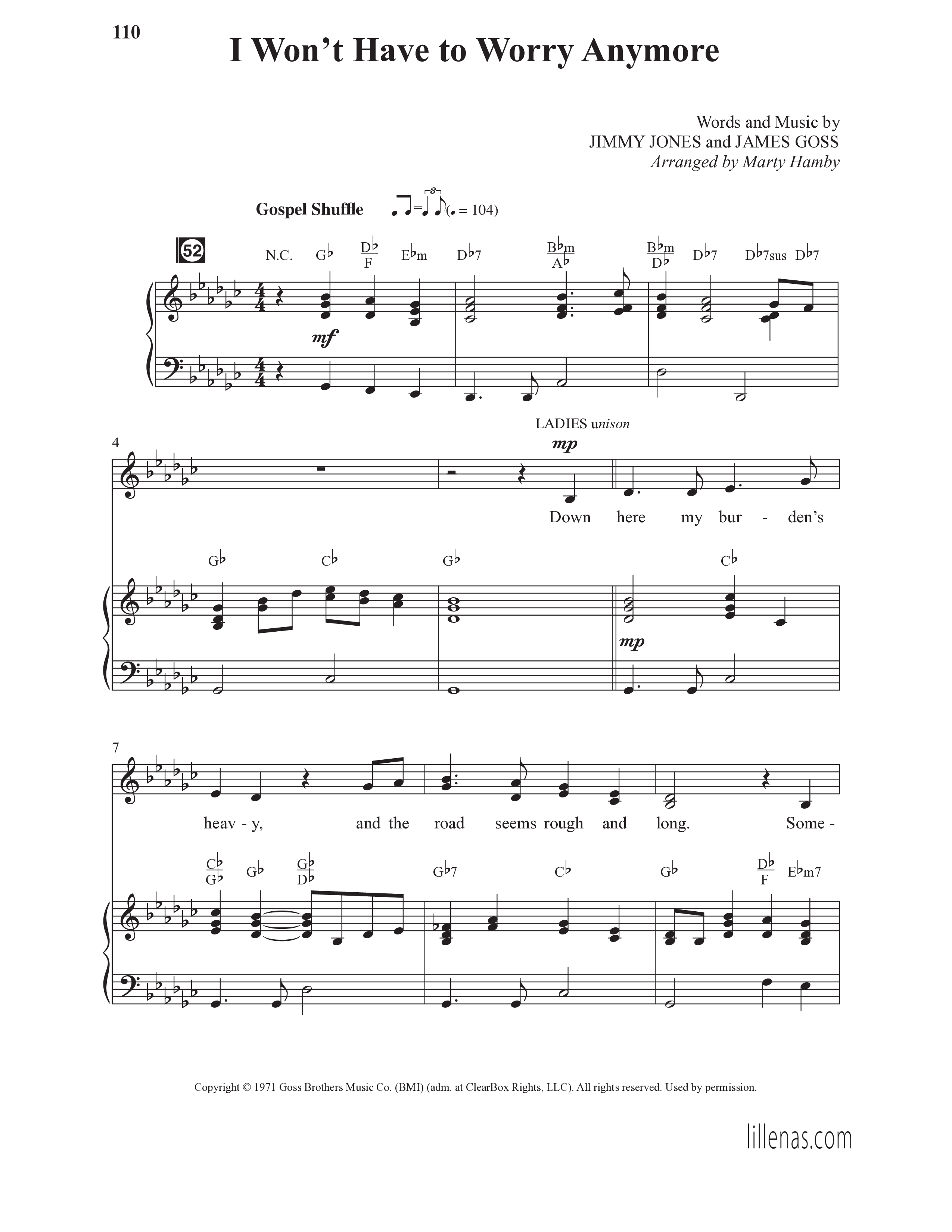 Sunday Southern Favorites Vol. 1 (12 Song Choral Collection) Song 9 (Piano SATB) (Lillenas Choral / Arr. Marty Hamby)