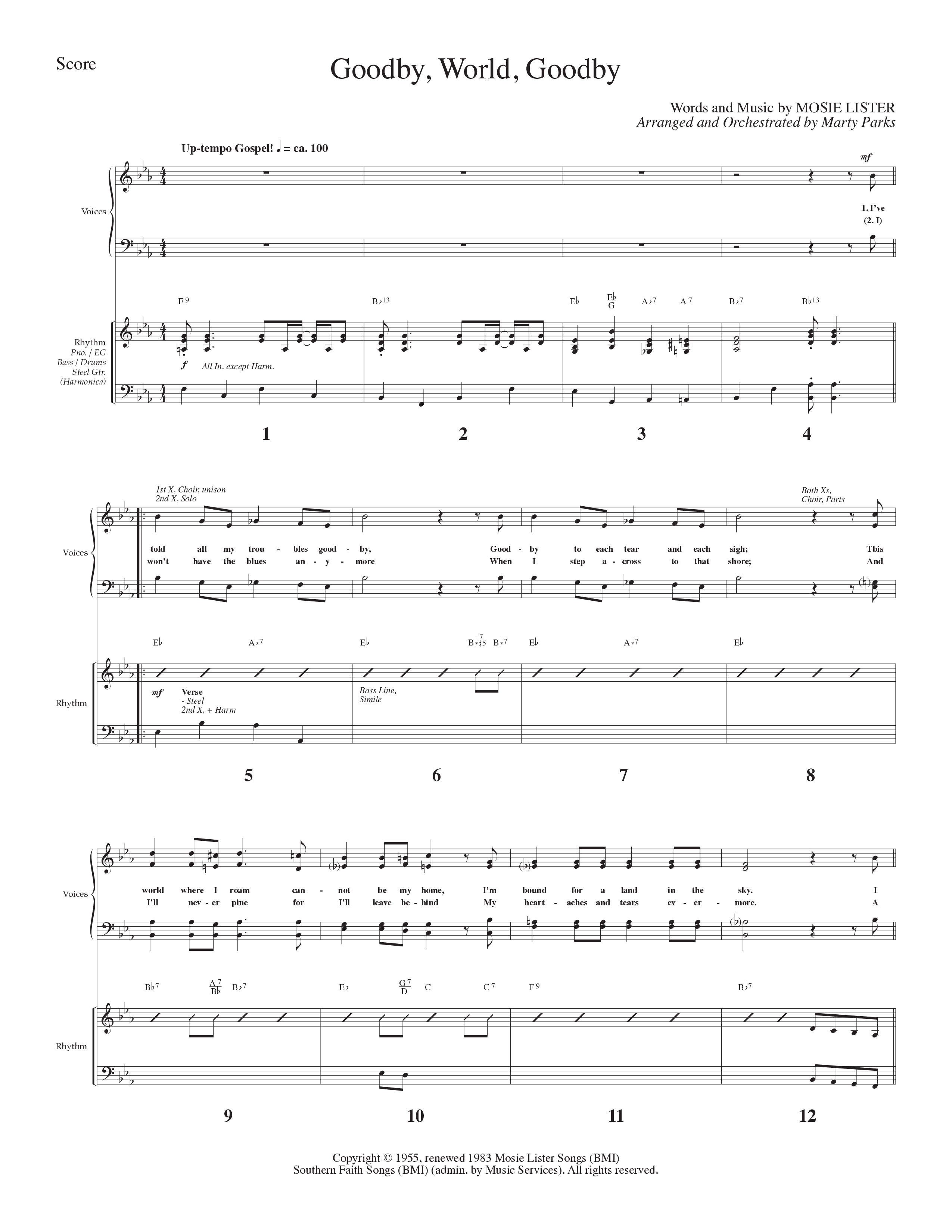 Turn Your Radio On Vol. 2 (12 Song Choral Collection) Song 11 (Orchestration) (Lillenas Choral / Arr. Marty Hamby)