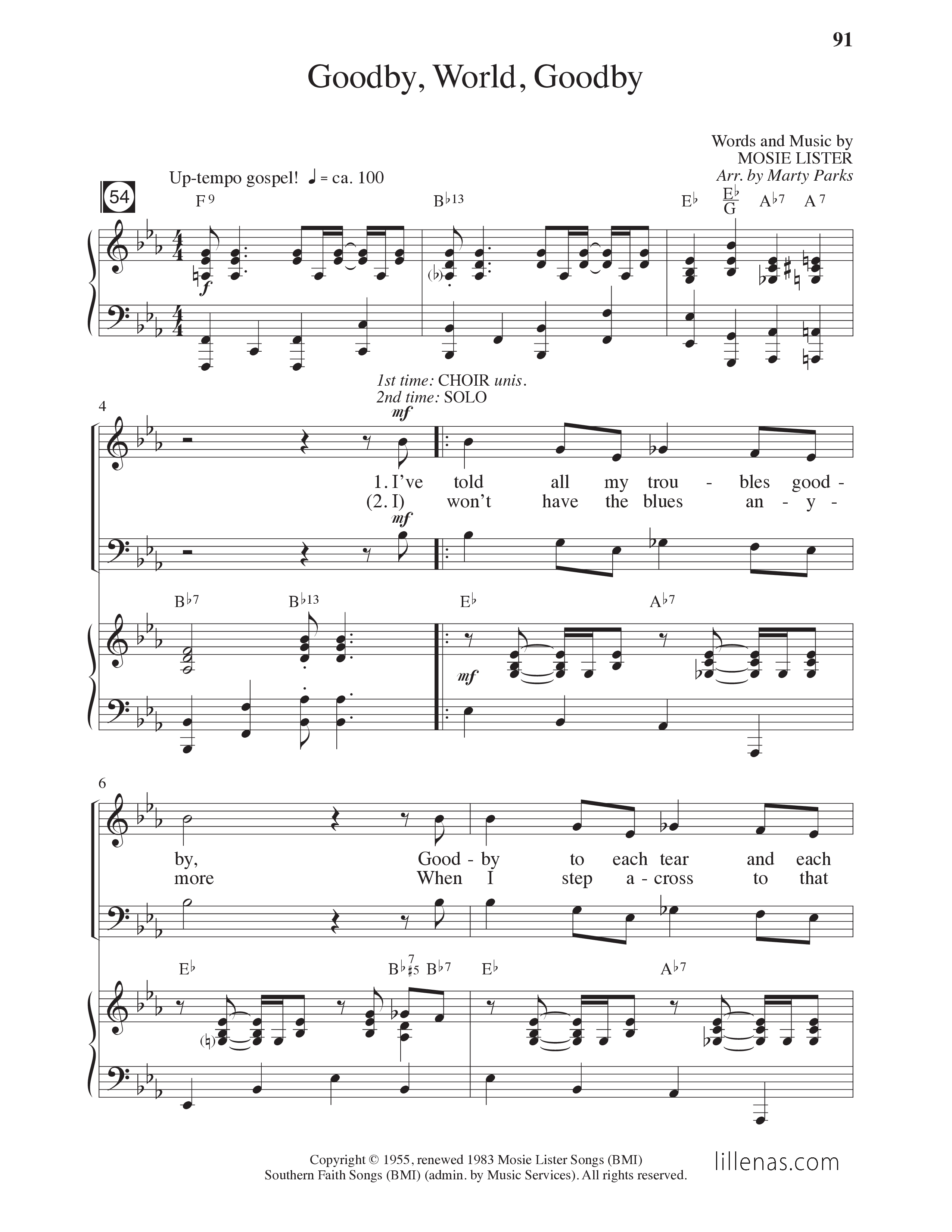 Turn Your Radio On Vol. 2 (12 Song Choral Collection) Song 11 (Piano SATB) (Lillenas Choral / Arr. Marty Hamby)