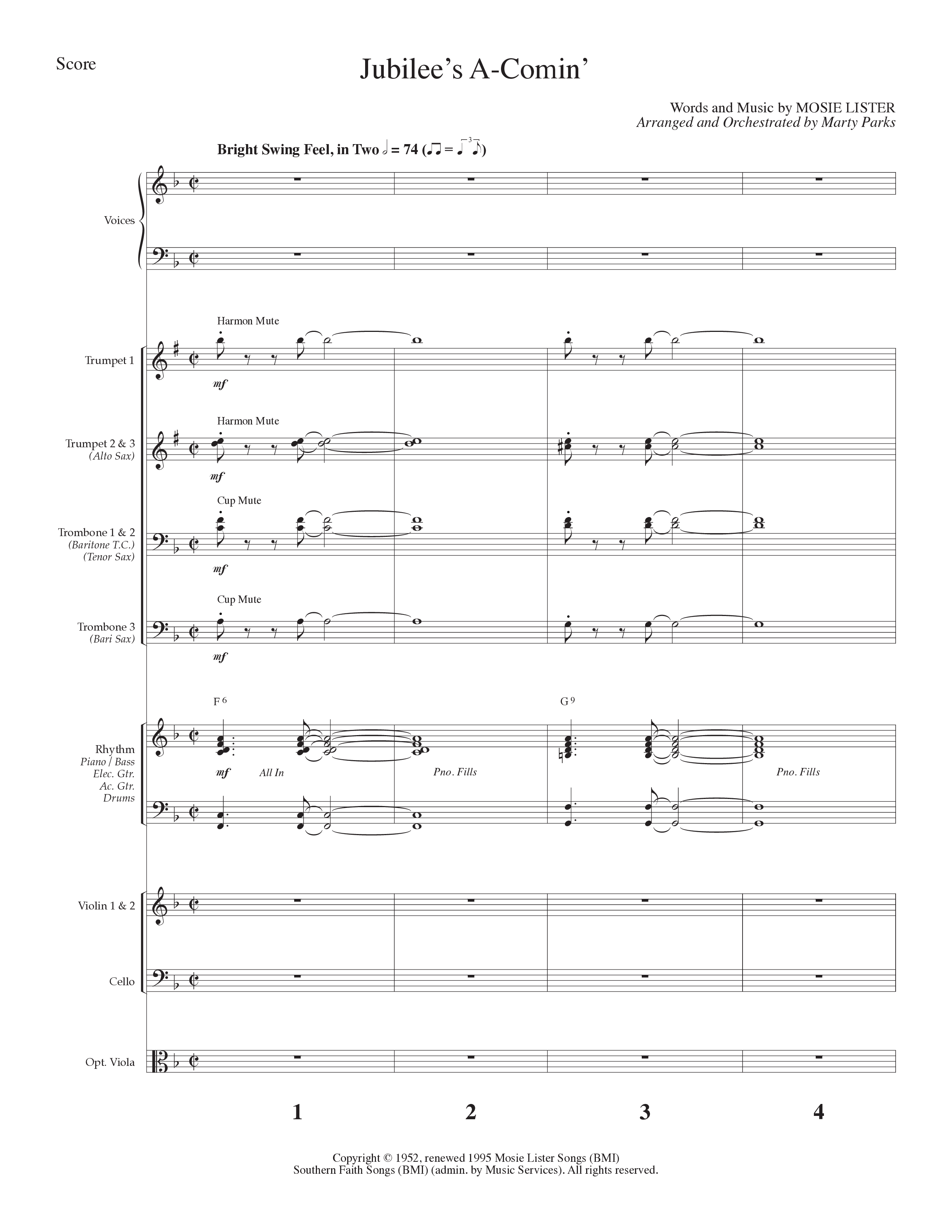 Turn Your Radio On Vol. 2 (12 Song Choral Collection) Song 3 (Orchestration) (Lillenas Choral / Arr. Marty Hamby)