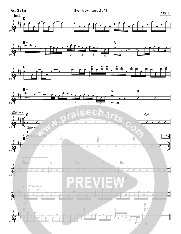 Even Now Acoustic Guitar (Brent Anderson)