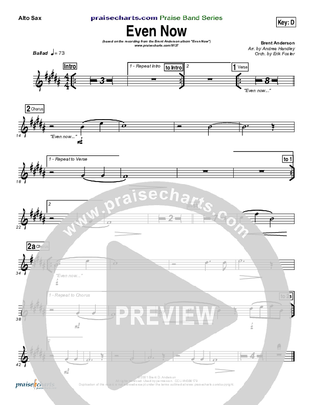 Even Now Alto Sax (Brent Anderson)