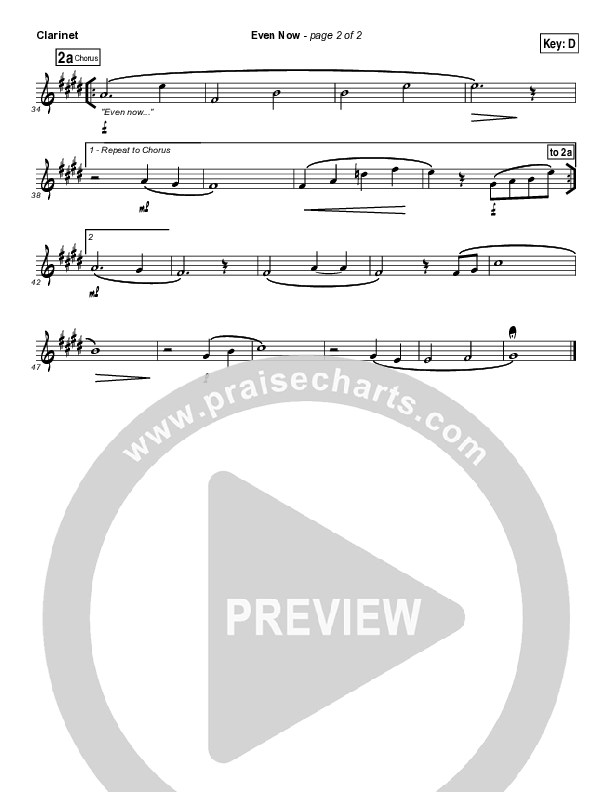 Even Now Clarinet (Brent Anderson)