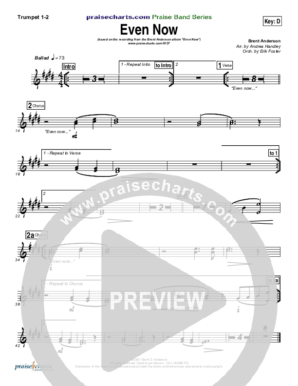 Even Now Trumpet 1,2 (Brent Anderson)