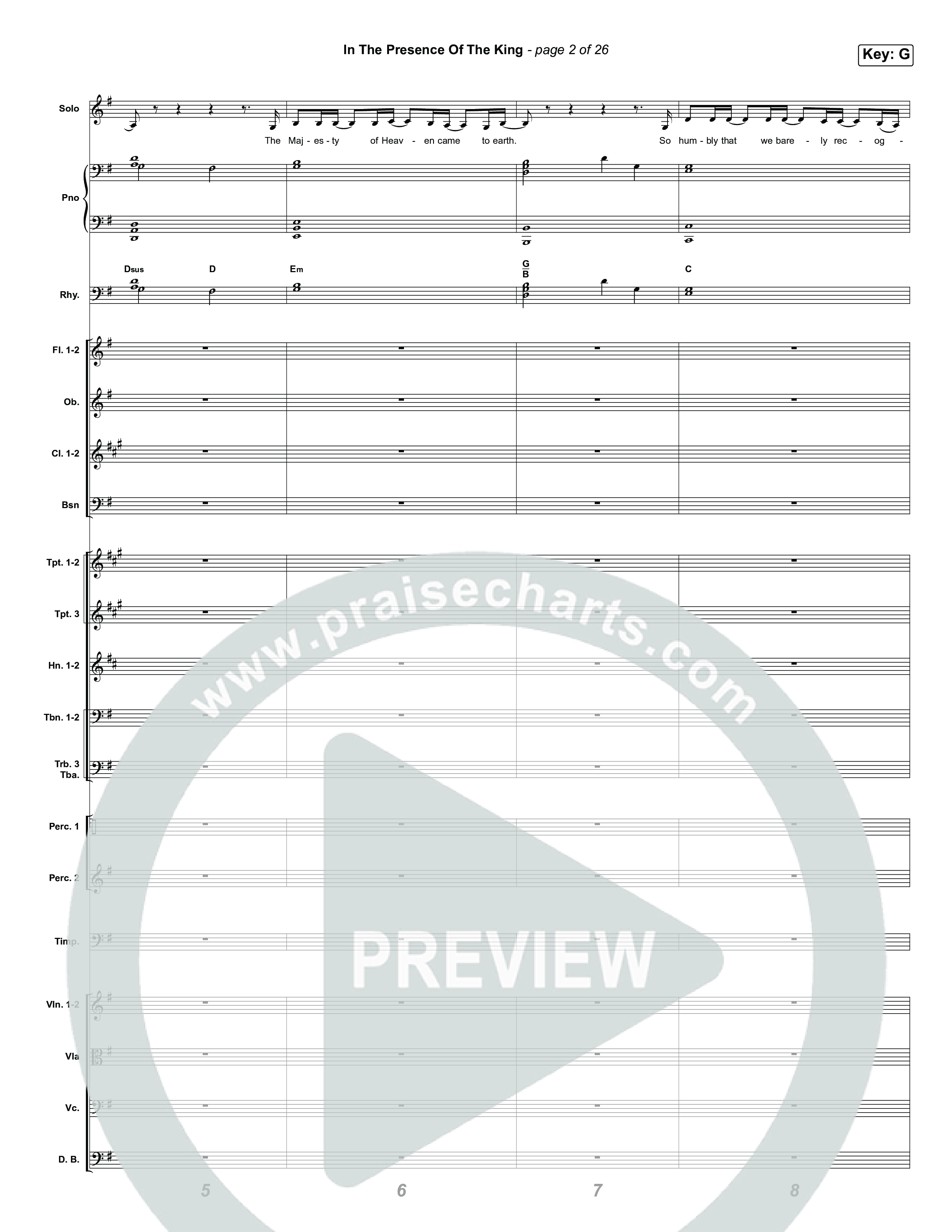 In The Presence Of The King Orchestration (Charity Gayle)