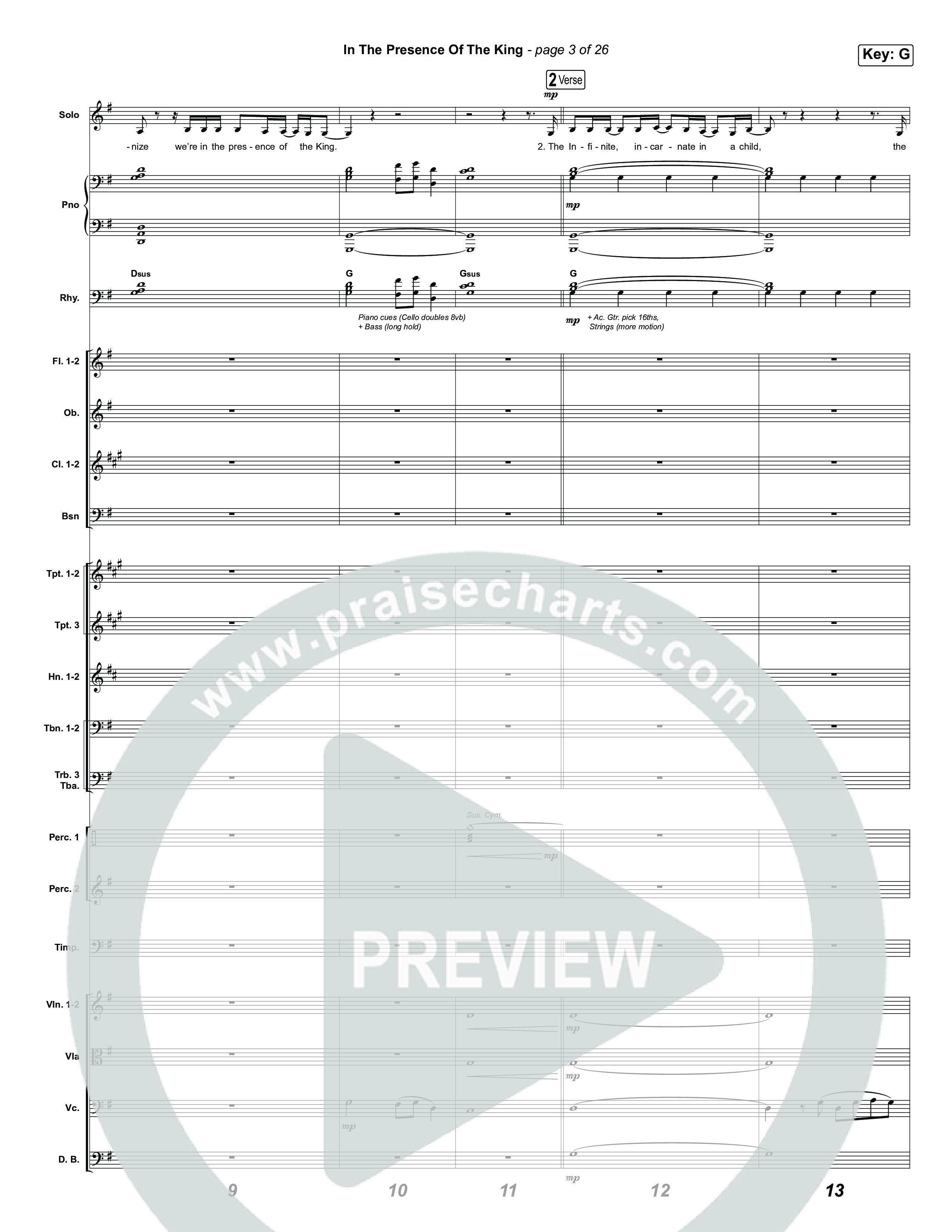 In The Presence Of The King Orchestration (Charity Gayle)