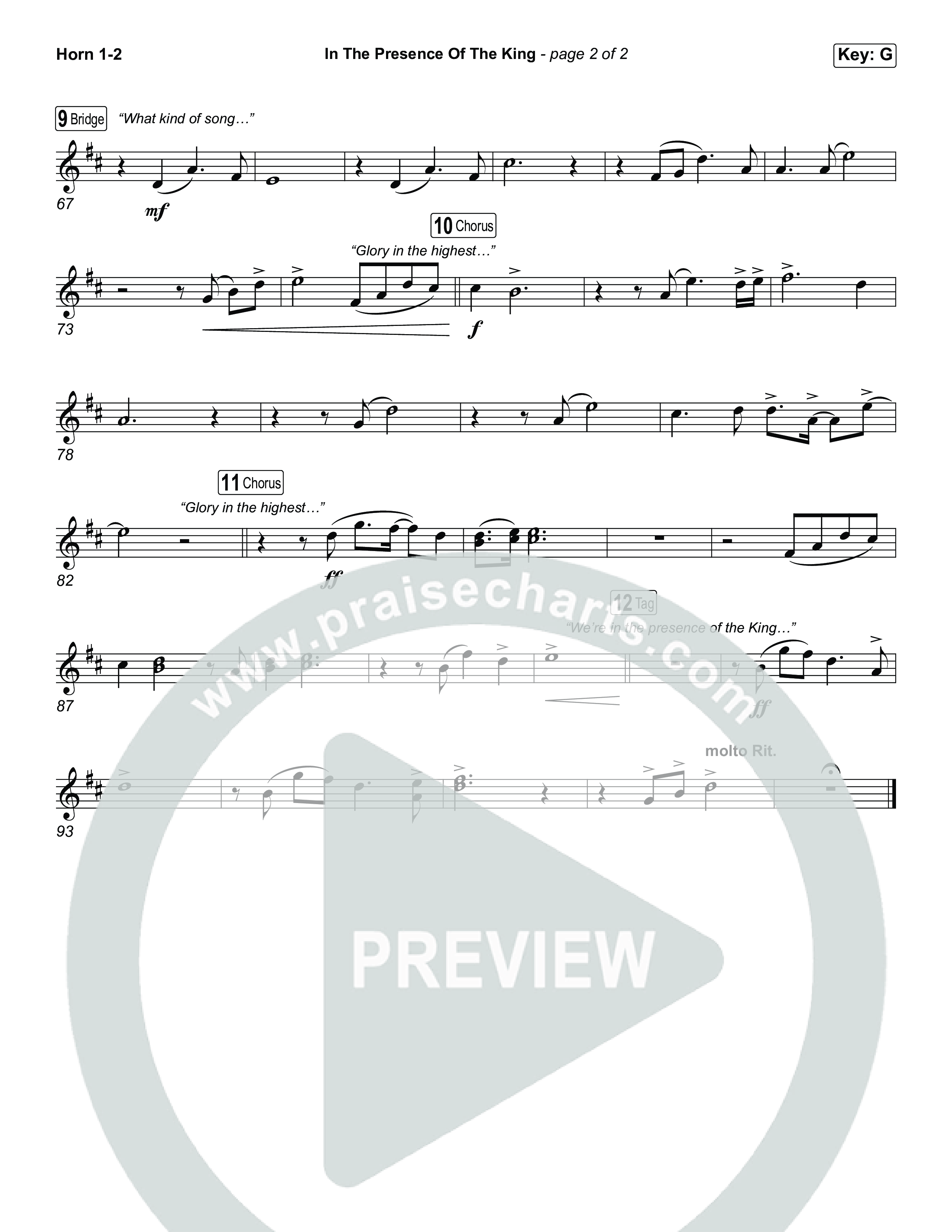 In The Presence Of The King Brass Pack (Charity Gayle)