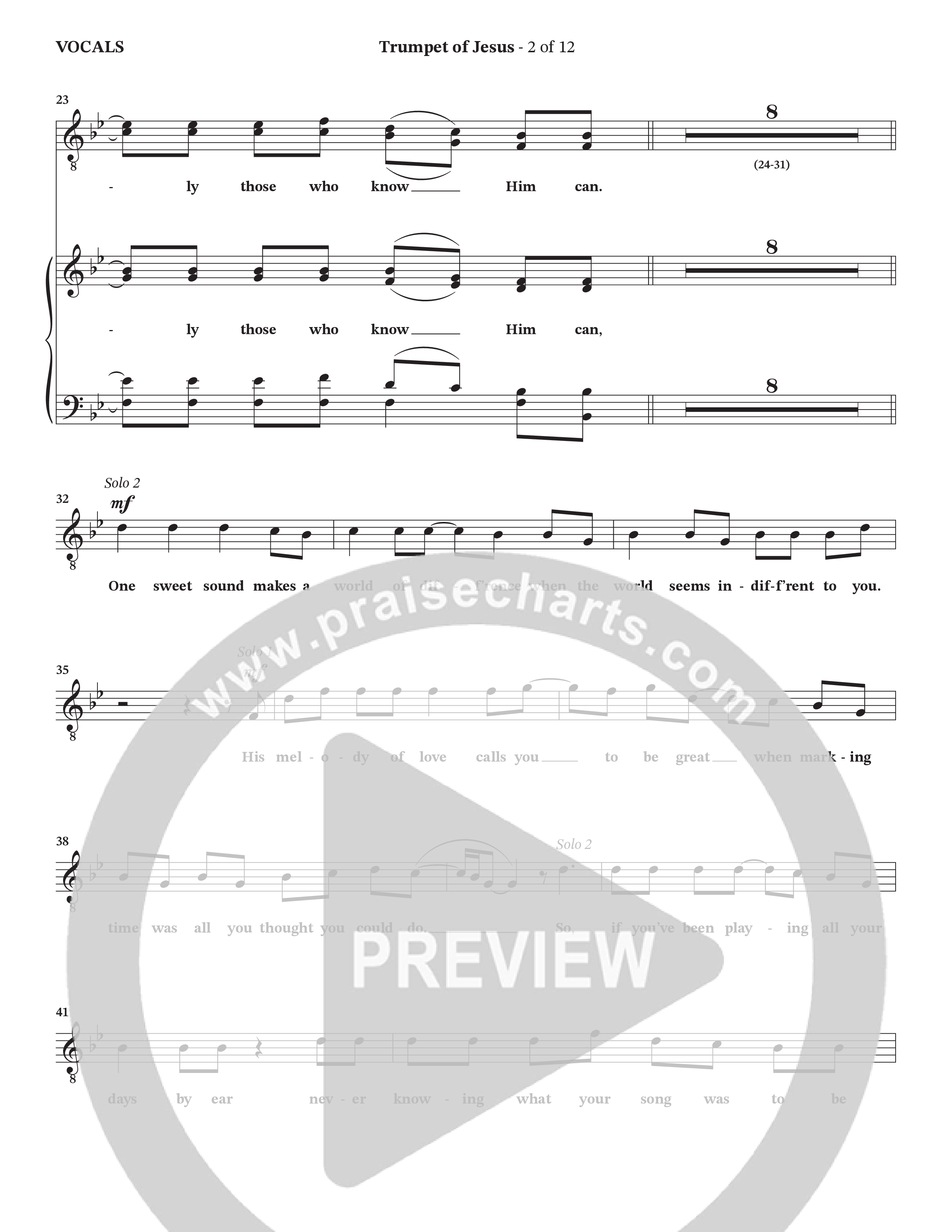 Trumpet Of Jesus (Choral Anthem SATB) Choir Sheet (Charles Billingsley / Russ Taff / Arr. Wayne Haun)