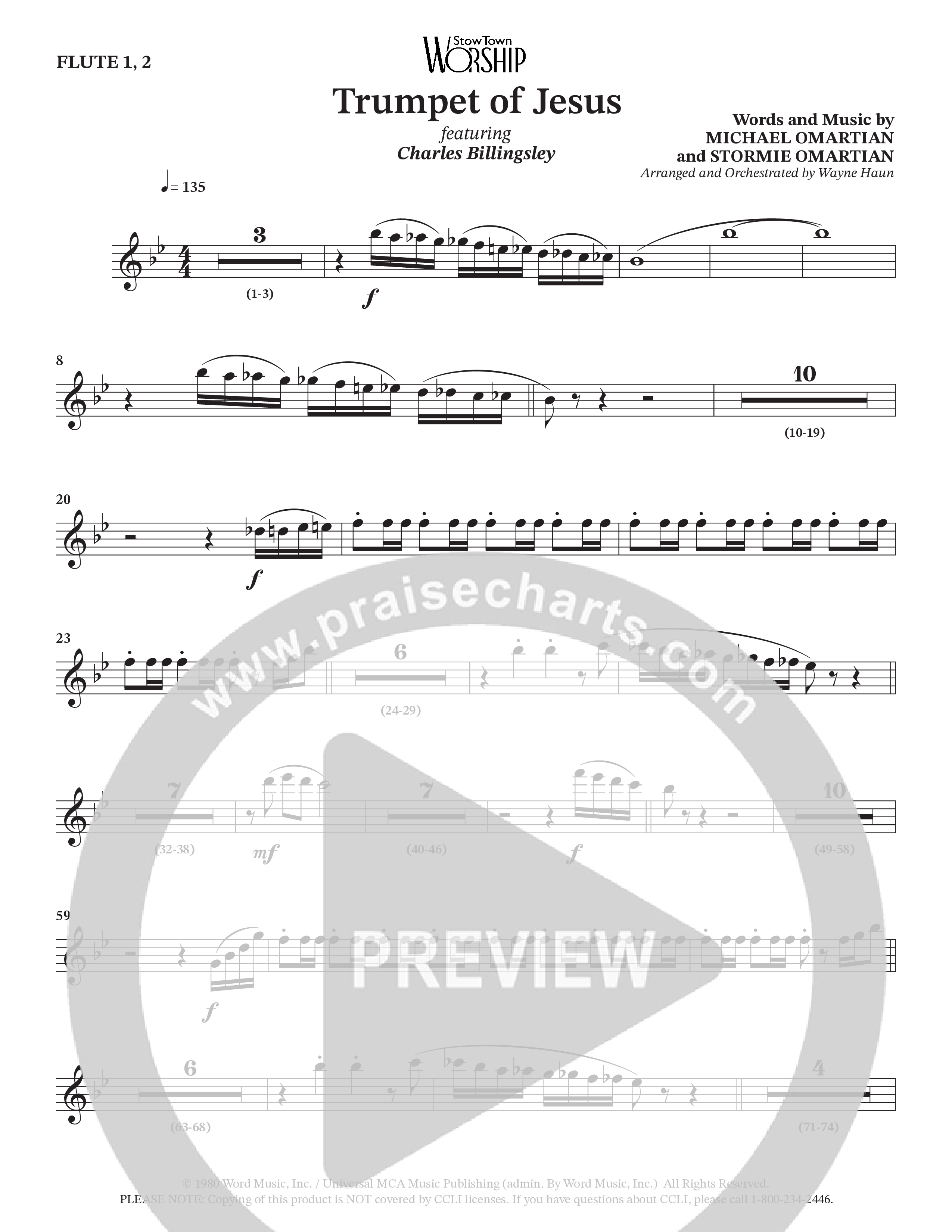 Trumpet Of Jesus (Choral Anthem SATB) Wind Pack (Charles Billingsley / Russ Taff / Arr. Wayne Haun)