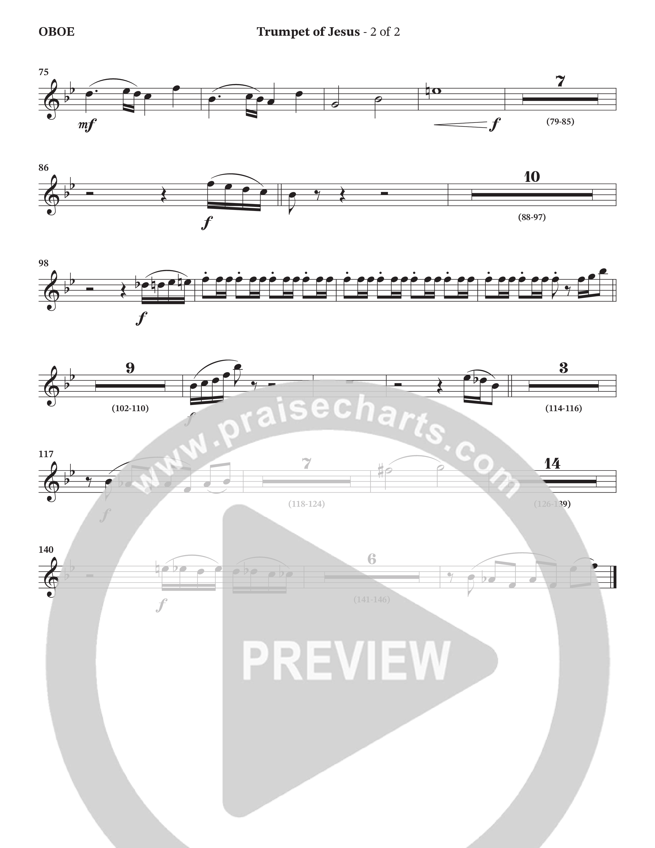 Trumpet Of Jesus (Choral Anthem SATB) Oboe (Charles Billingsley / Russ Taff / Arr. Wayne Haun)