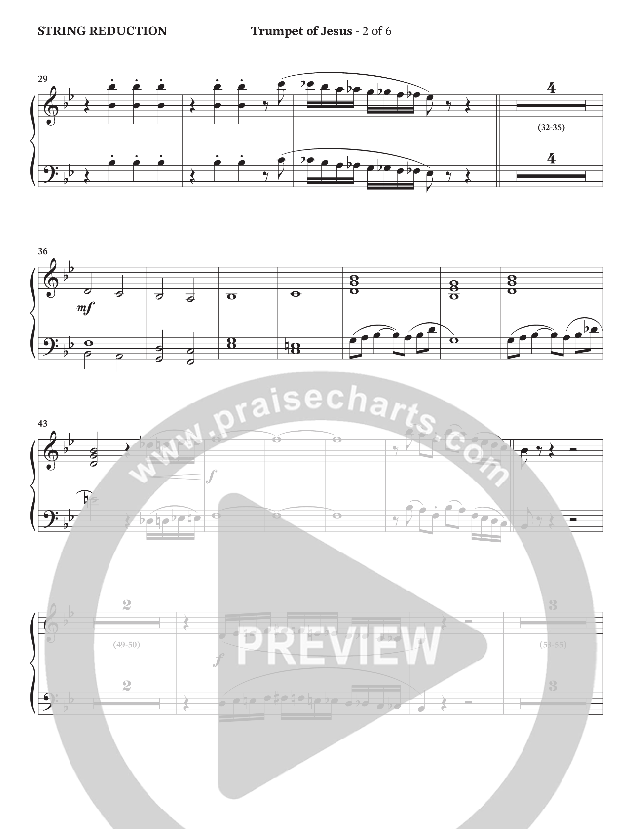 Trumpet Of Jesus (Choral Anthem SATB) String Reduction (Charles Billingsley / Russ Taff / Arr. Wayne Haun)
