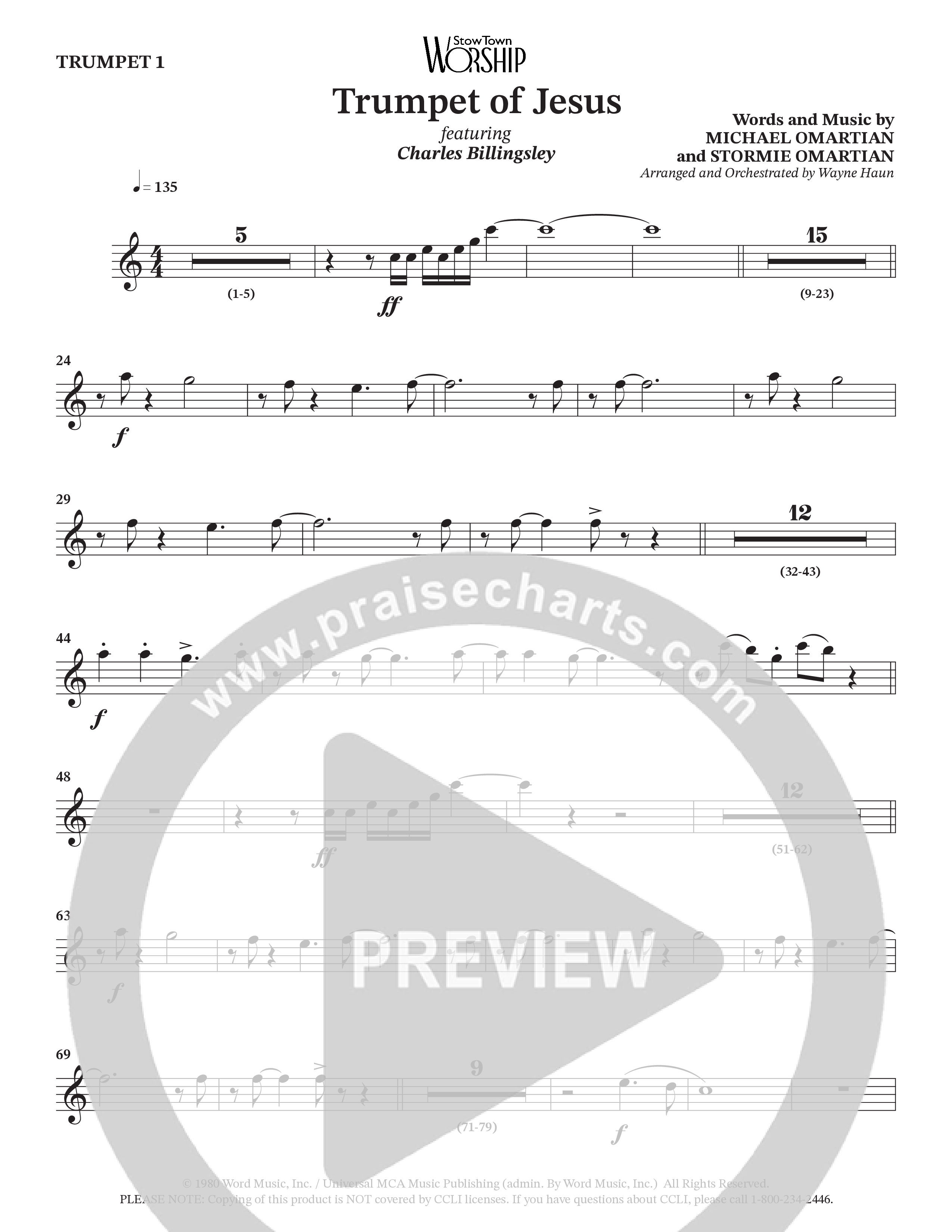 Trumpet Of Jesus (Choral Anthem SATB) Brass Pack (Charles Billingsley / Russ Taff / Arr. Wayne Haun)