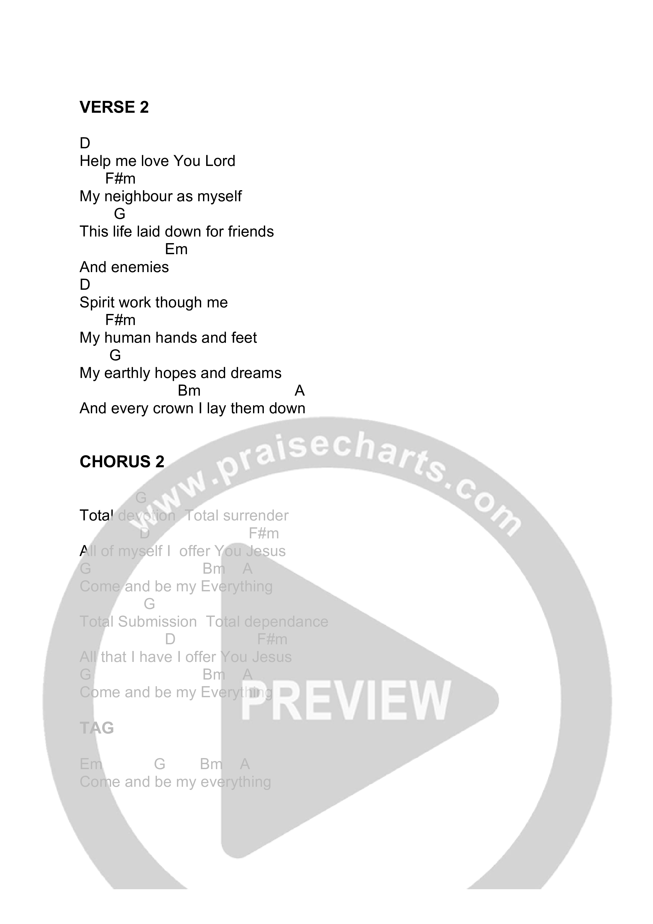 Total Devotion Chord Chart (10:25)