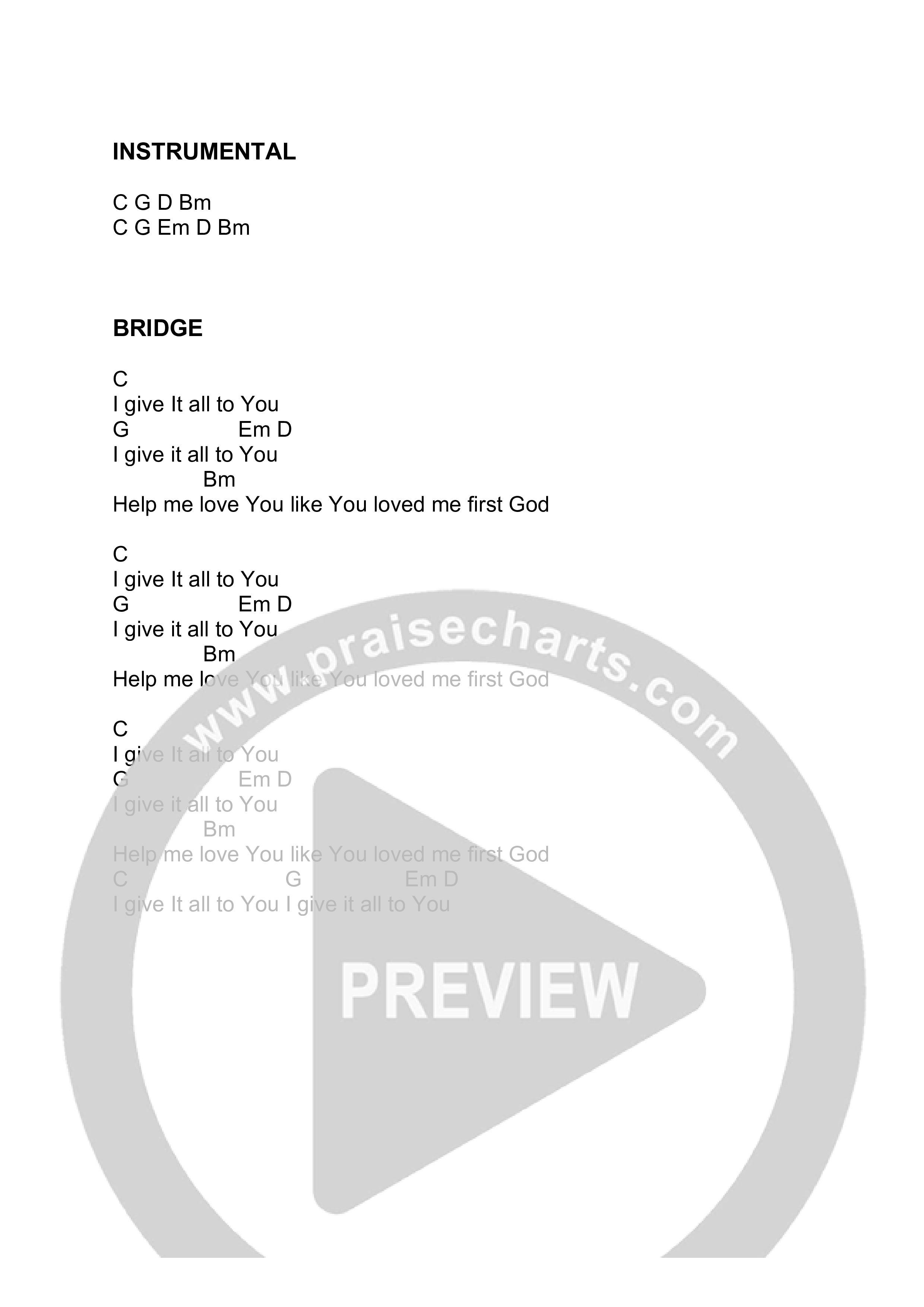 Total Devotion Chord Chart (10:25)