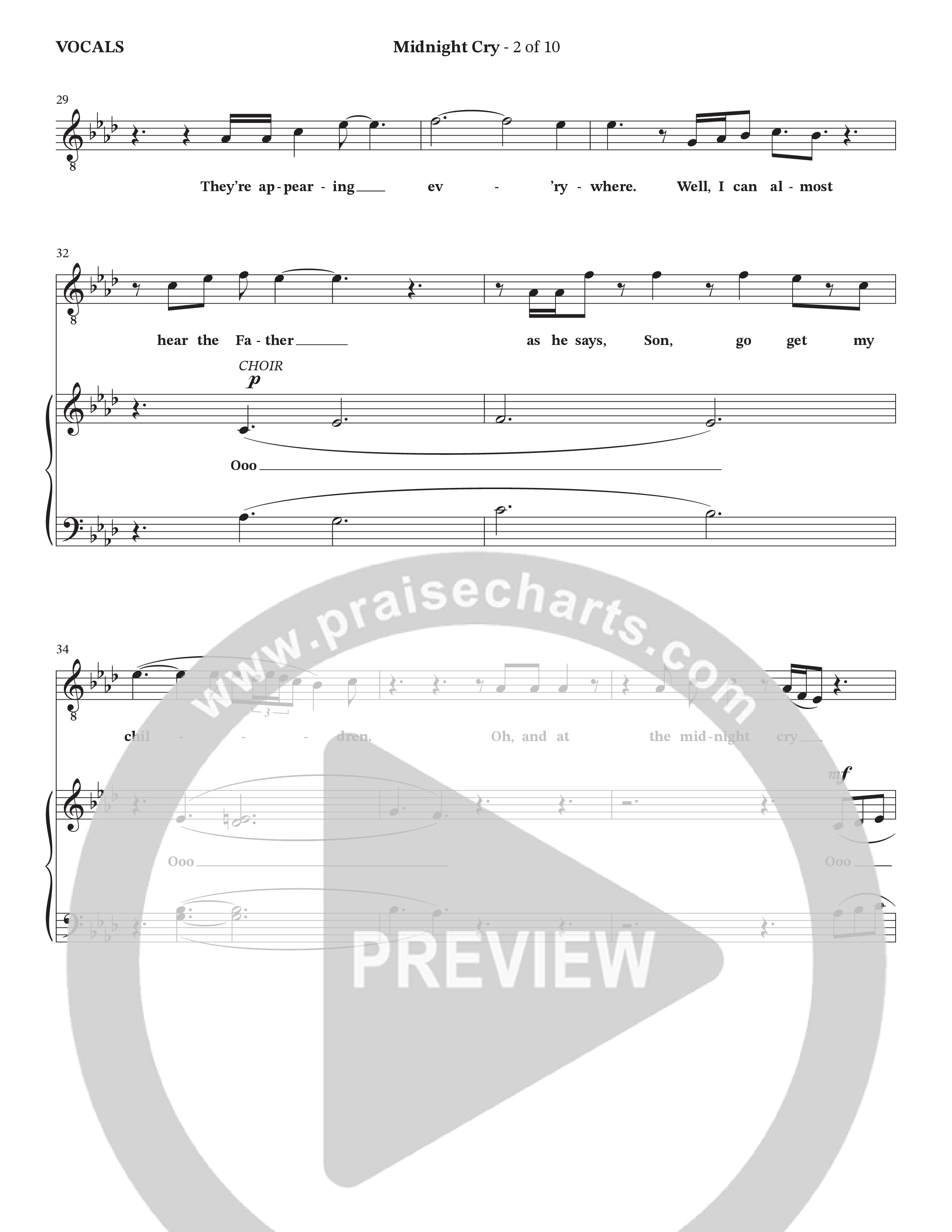 Midnight Cry (Choral Anthem SATB) Choir Sheet (Charles Billingsley / Arr. Wayne Haun)