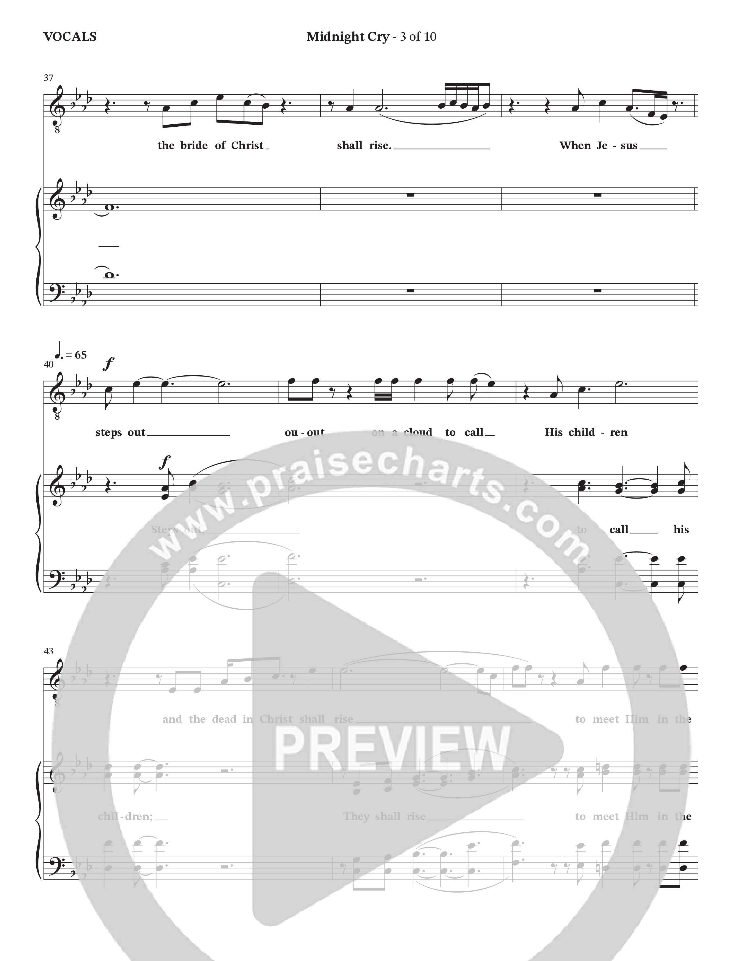 Midnight Cry (Choral Anthem SATB) Choir Sheet (Charles Billingsley / Arr. Wayne Haun)