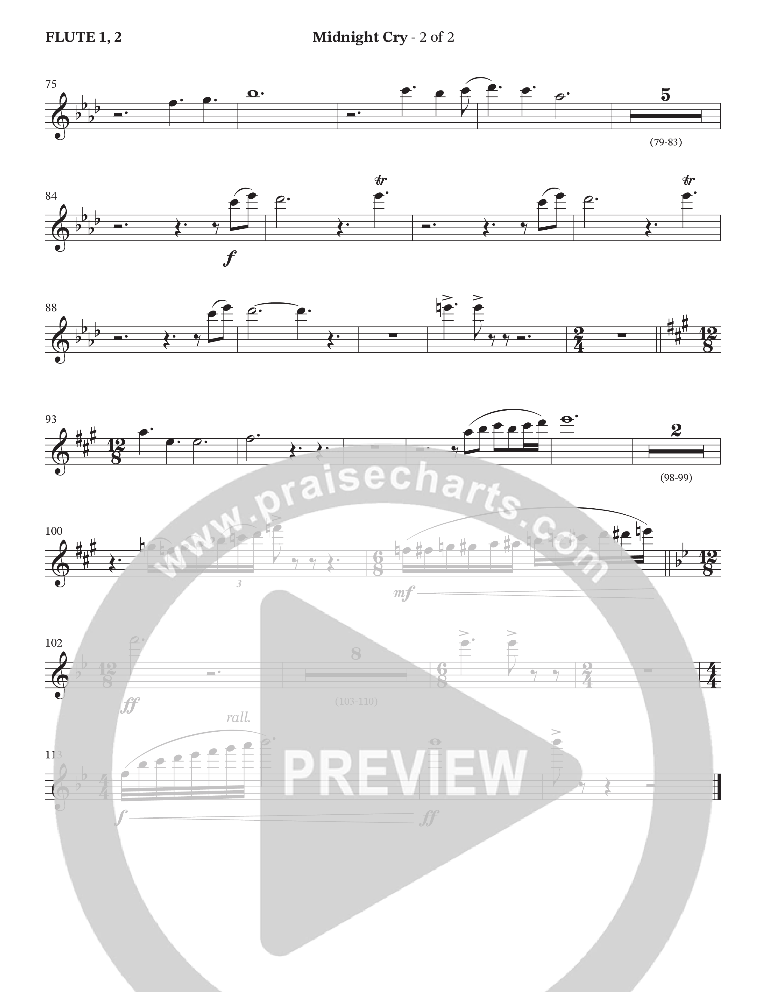 Midnight Cry (Choral Anthem SATB) Flute 1/2 (Charles Billingsley / Arr. Wayne Haun)