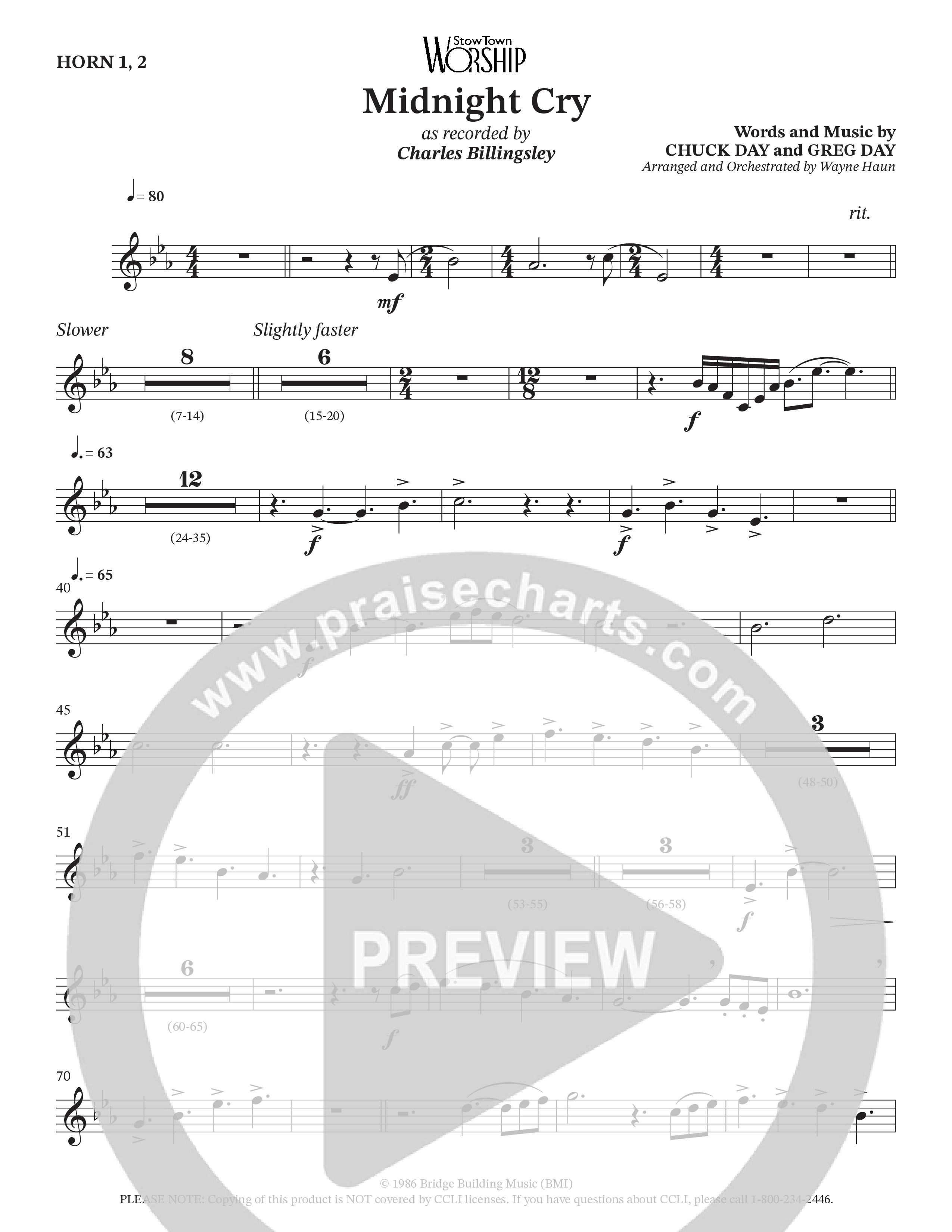Midnight Cry (Choral Anthem SATB) Brass Pack (Charles Billingsley / Arr. Wayne Haun)
