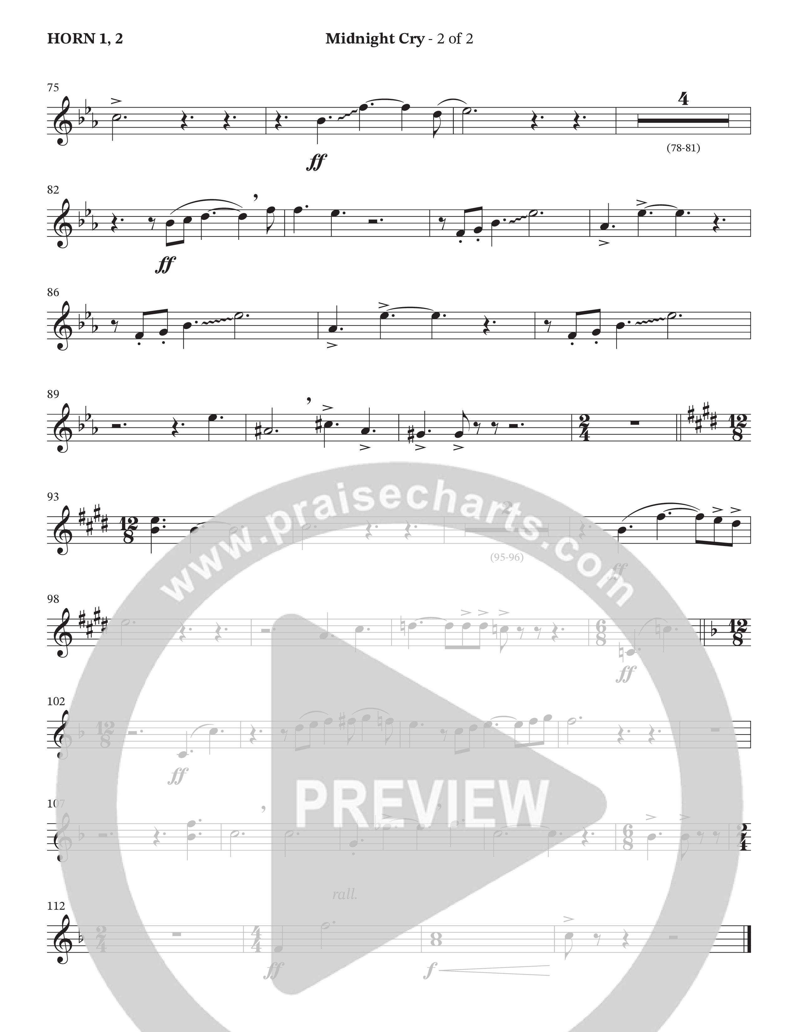 Midnight Cry (Choral Anthem SATB) Brass Pack (Charles Billingsley / Arr. Wayne Haun)