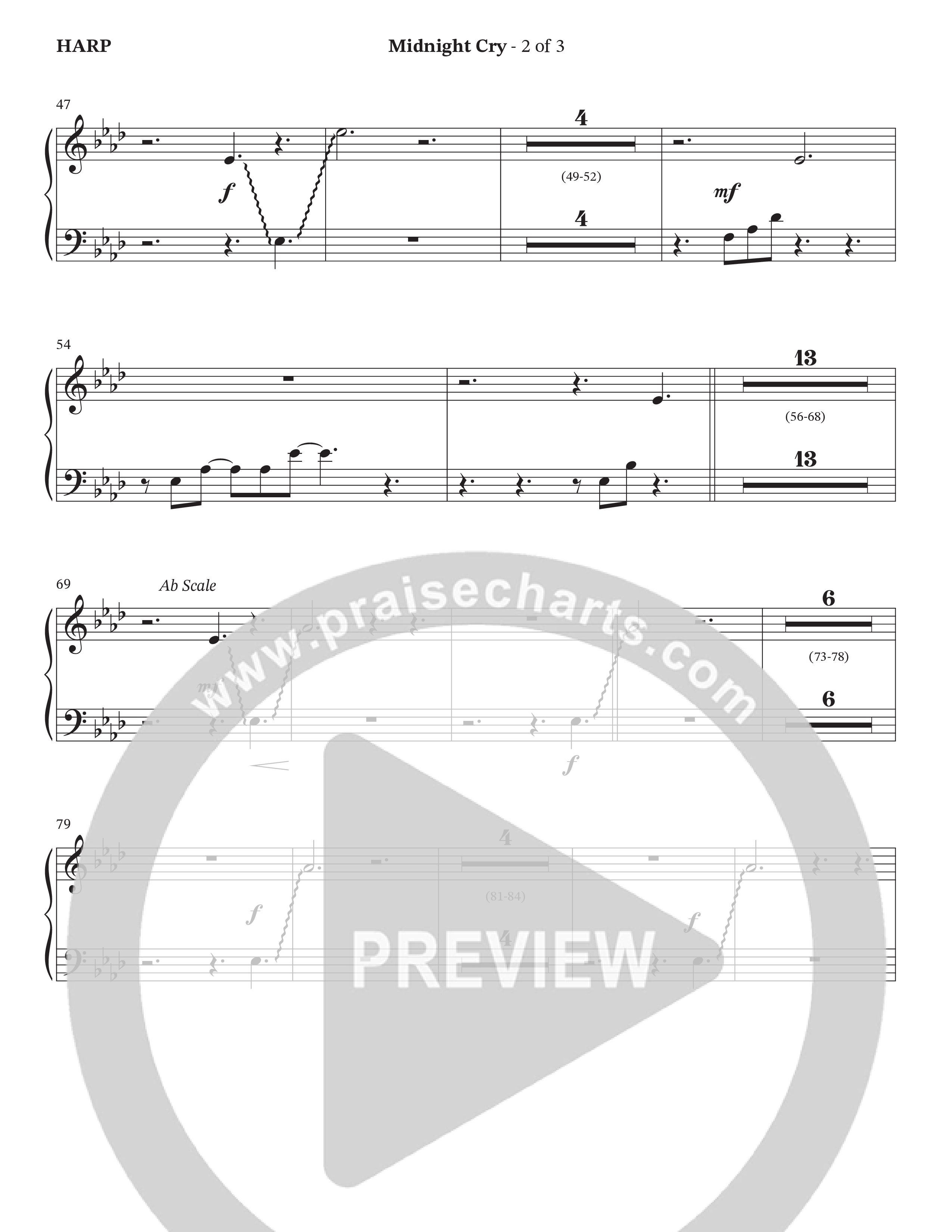 Midnight Cry (Choral Anthem SATB) Harp (Charles Billingsley / Arr. Wayne Haun)