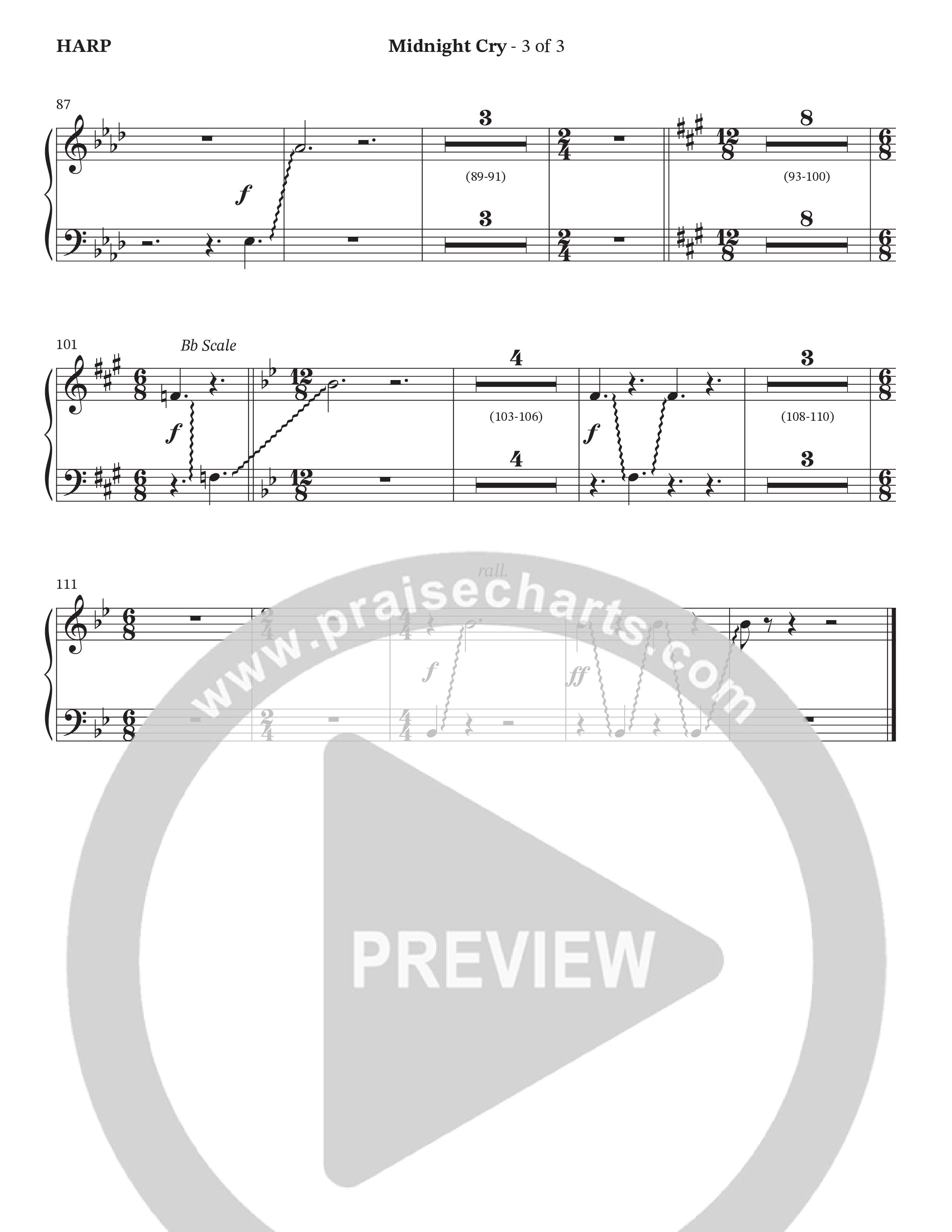 Midnight Cry (Choral Anthem SATB) Harp (Charles Billingsley / Arr. Wayne Haun)