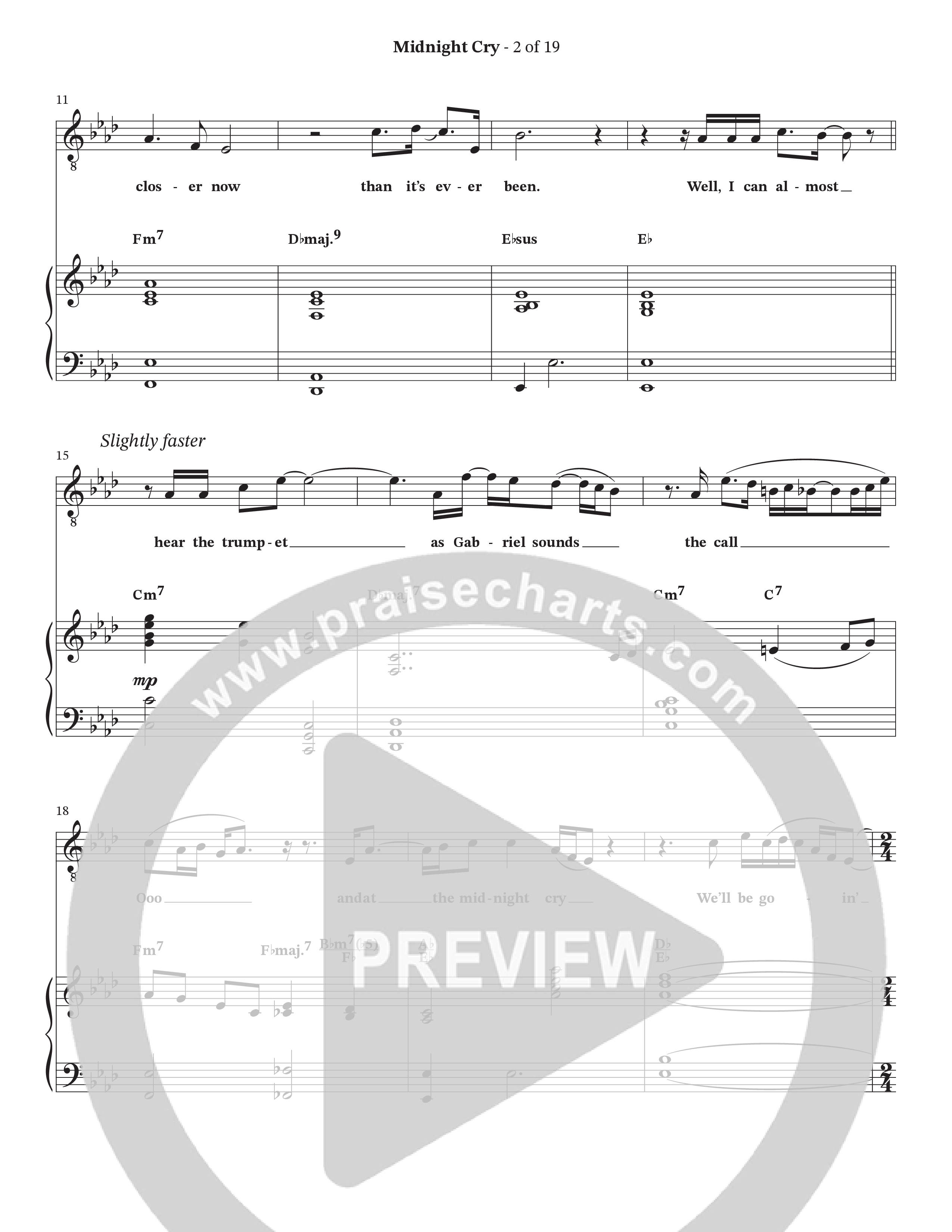 Midnight Cry (Choral Anthem SATB) Piano/Vocal Pack (Charles Billingsley / Arr. Wayne Haun)