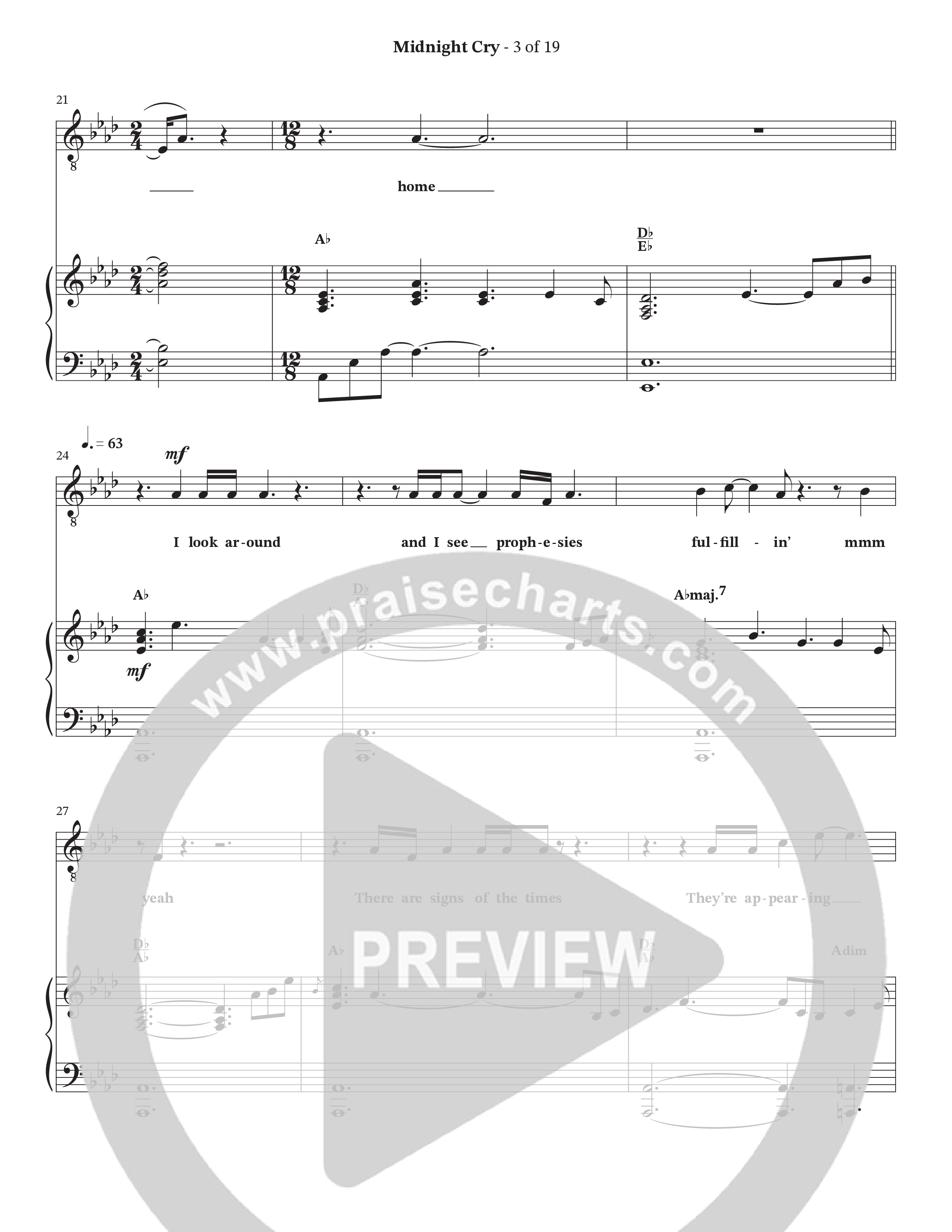 Midnight Cry (Choral Anthem SATB) Piano/Vocal Pack (Charles Billingsley / Arr. Wayne Haun)