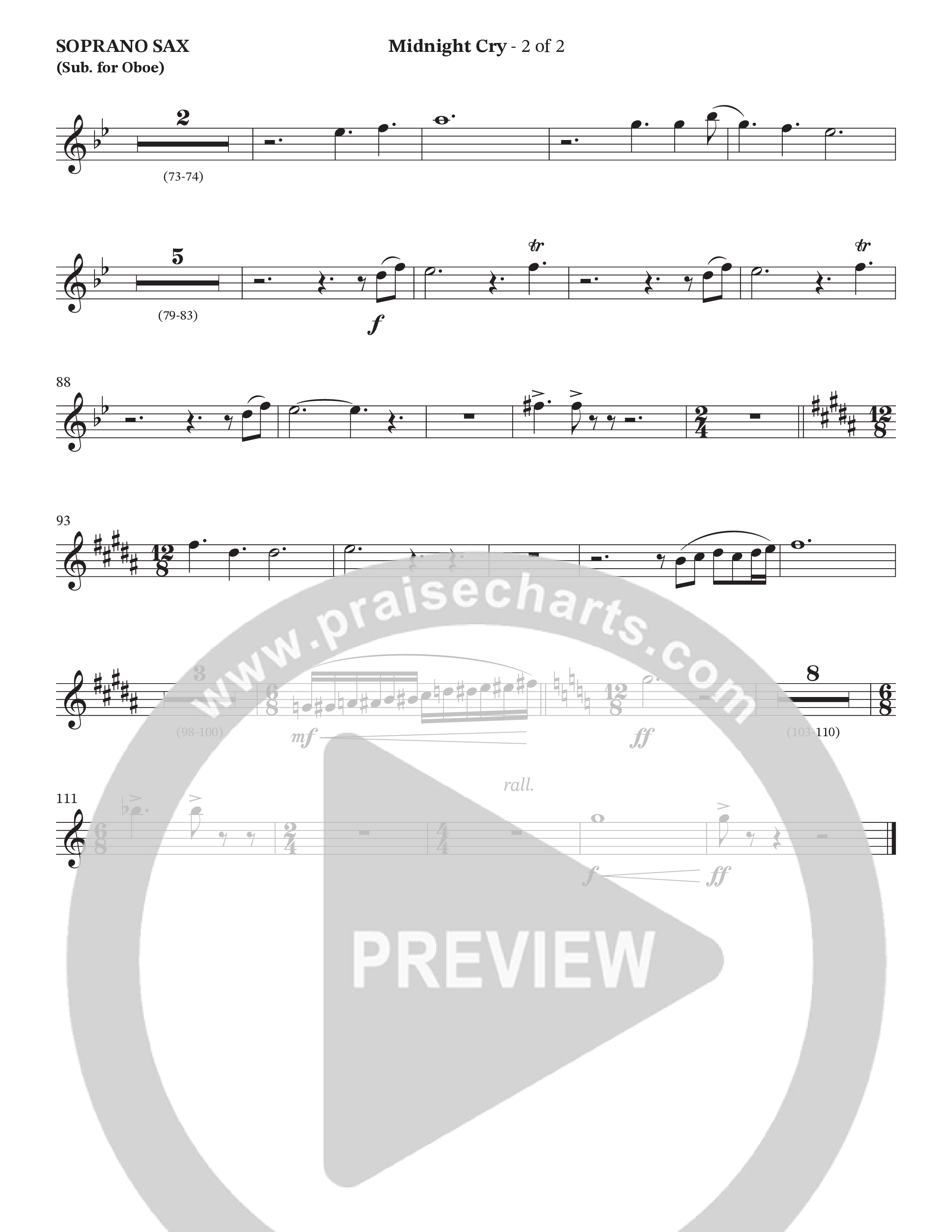 Midnight Cry (Choral Anthem SATB) Soprano Sax (Charles Billingsley / Arr. Wayne Haun)