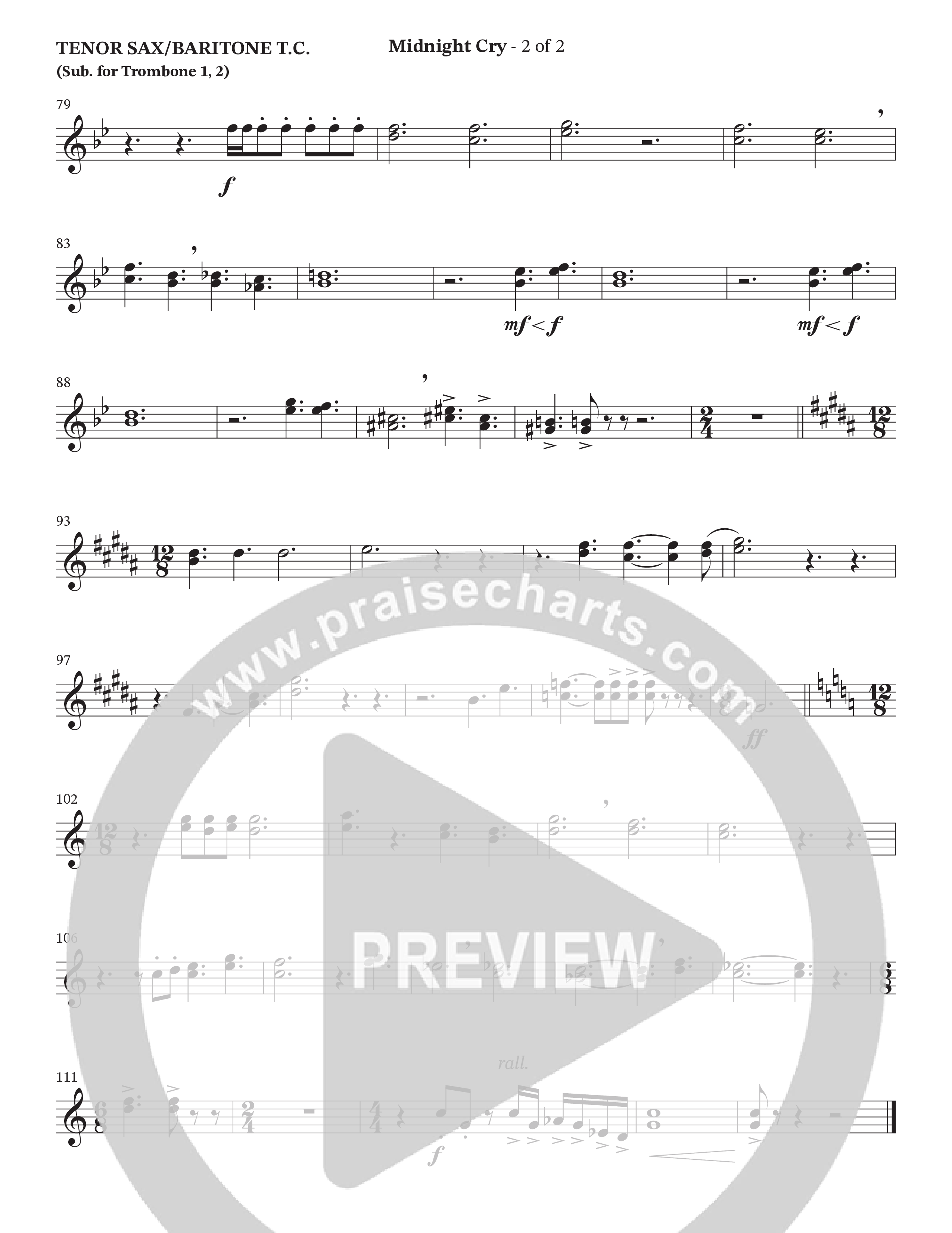 Midnight Cry (Choral Anthem SATB) Tenor Sax/Baritone T.C. (Charles Billingsley / Arr. Wayne Haun)