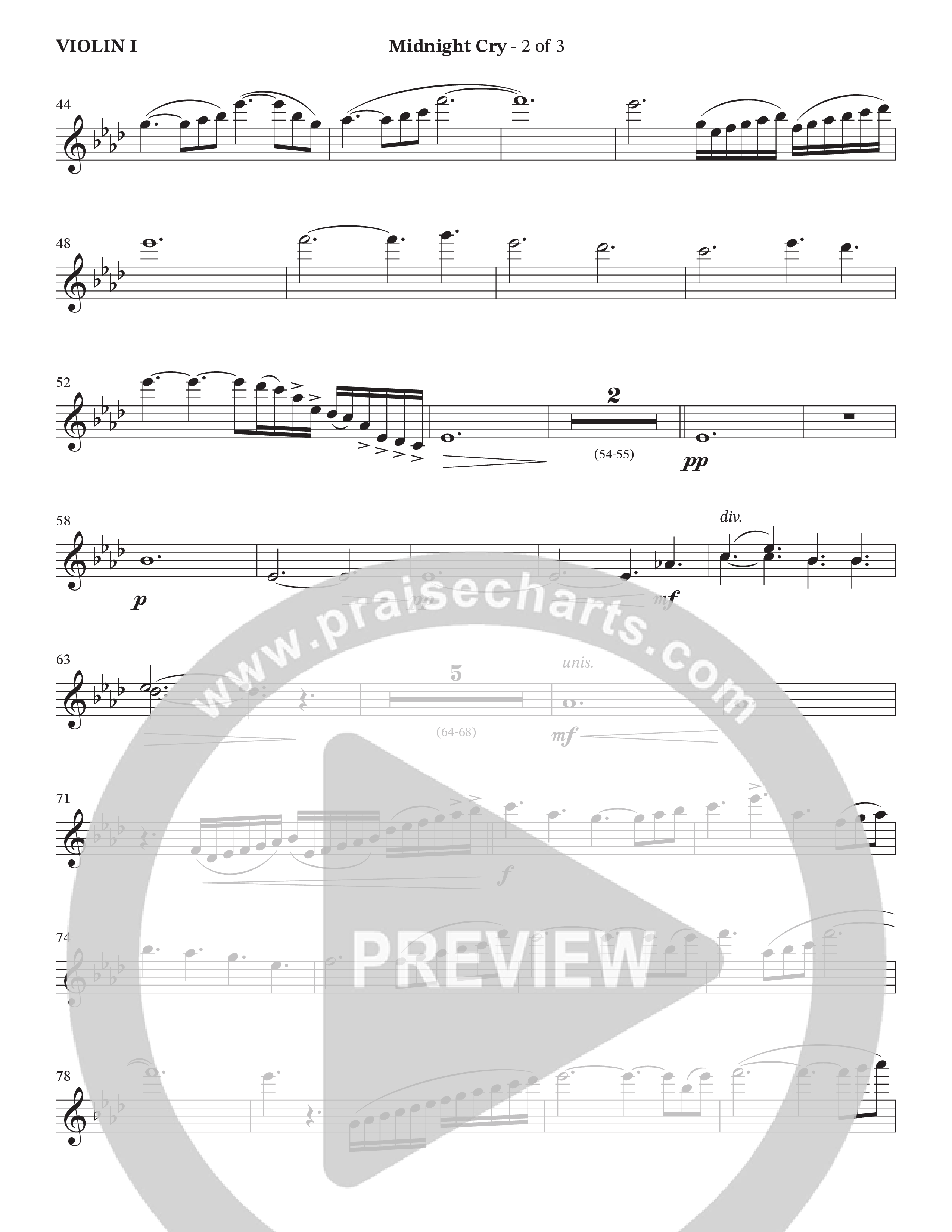 Midnight Cry (Choral Anthem SATB) String Pack (Charles Billingsley / Arr. Wayne Haun)