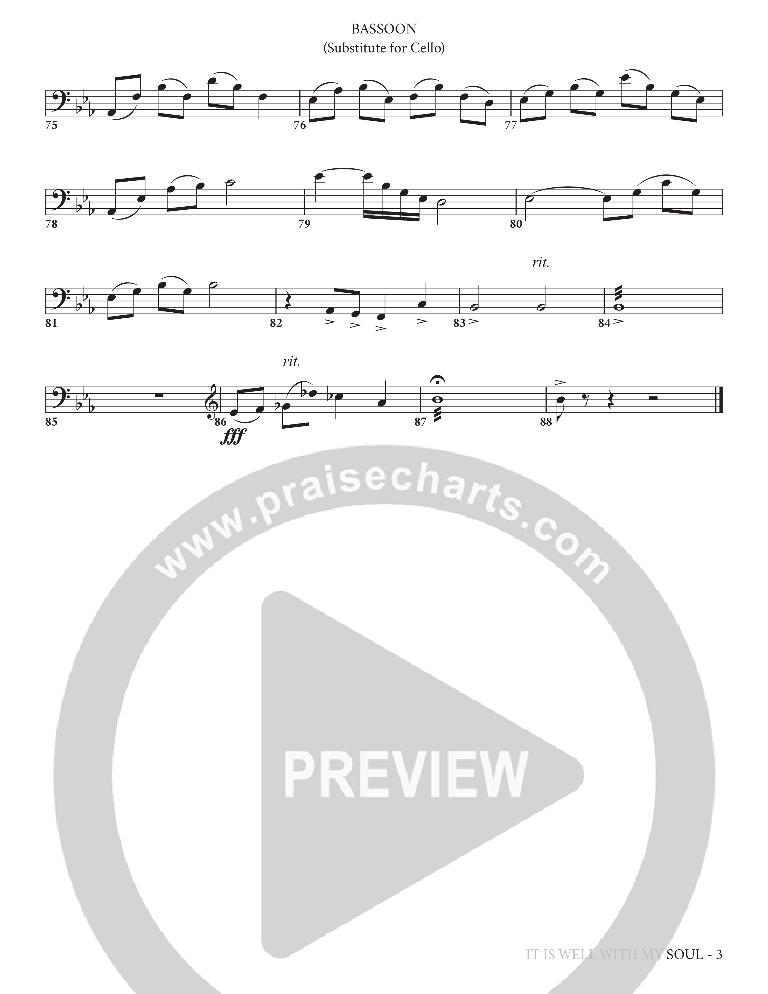 It Is Well (Choral Anthem SATB) Bassoon (Charles Billingsley / Arr. Adam Lancaster)