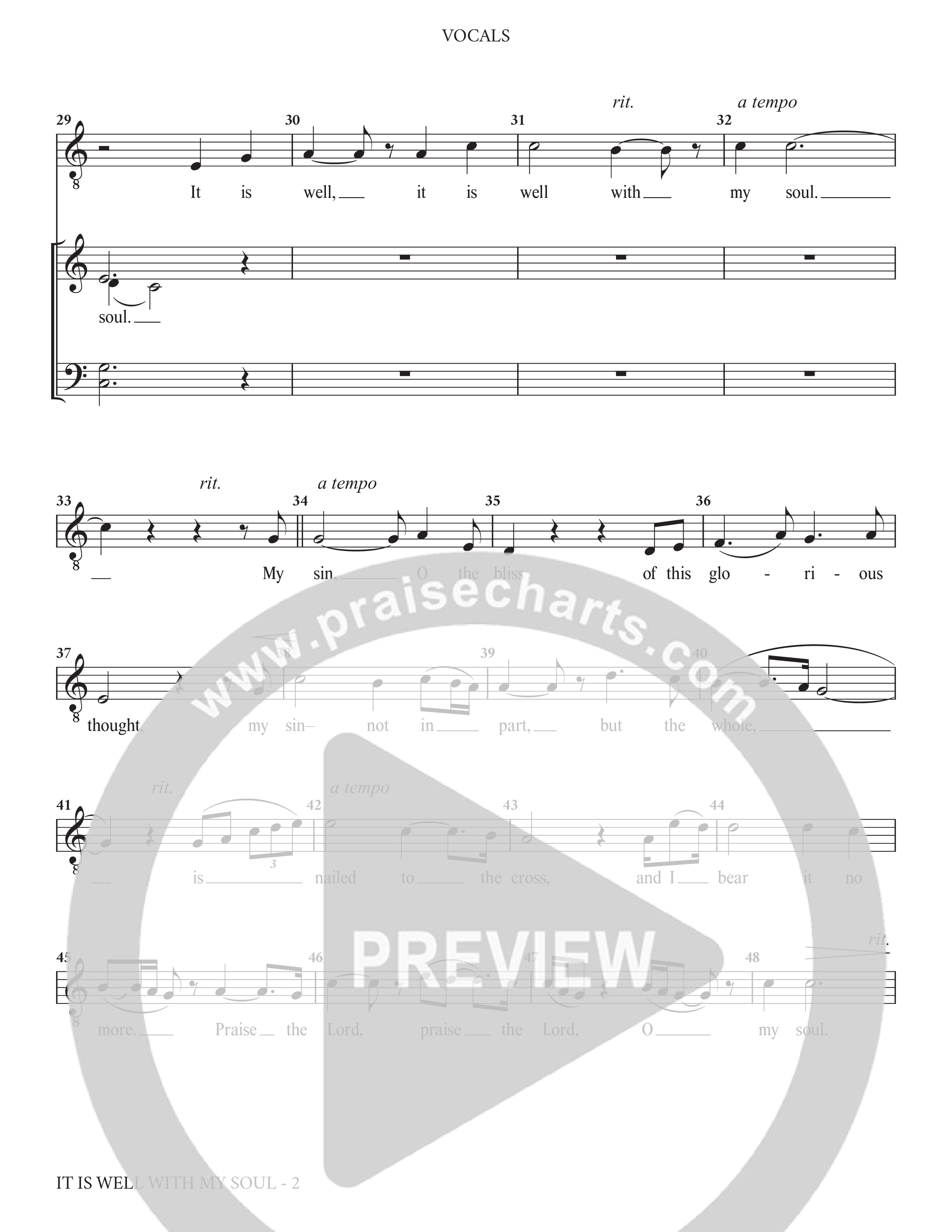 It Is Well (Choral Anthem SATB) Choir Sheet (Charles Billingsley / Arr. Adam Lancaster)