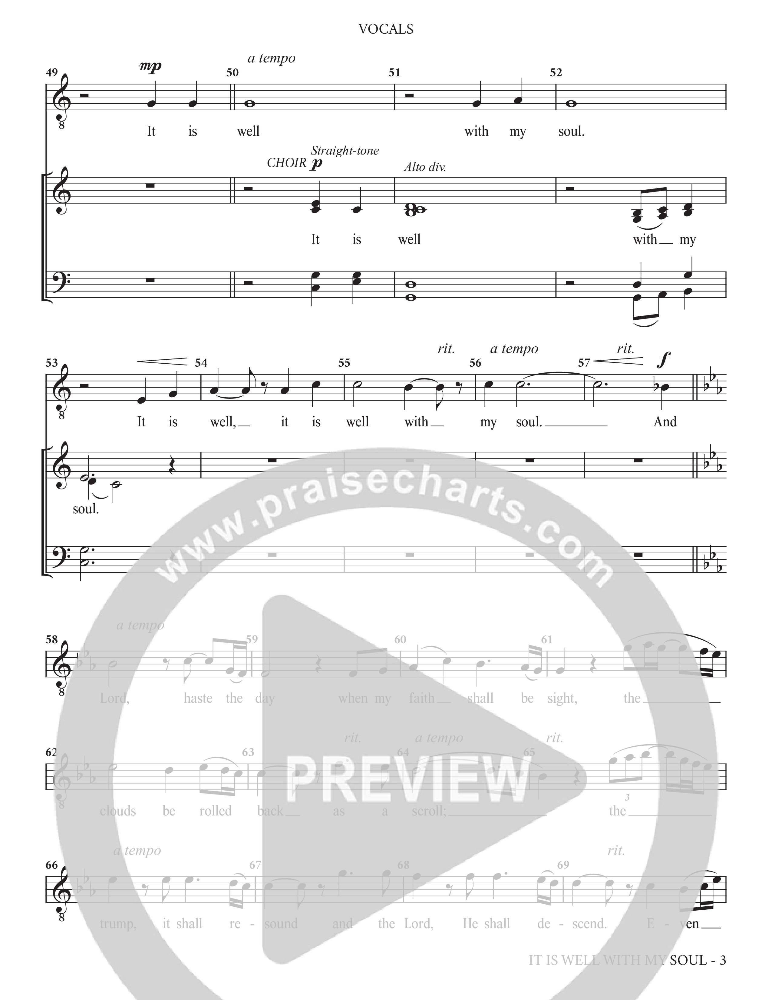 It Is Well (Choral Anthem SATB) Choir Sheet (Charles Billingsley / Arr. Adam Lancaster)
