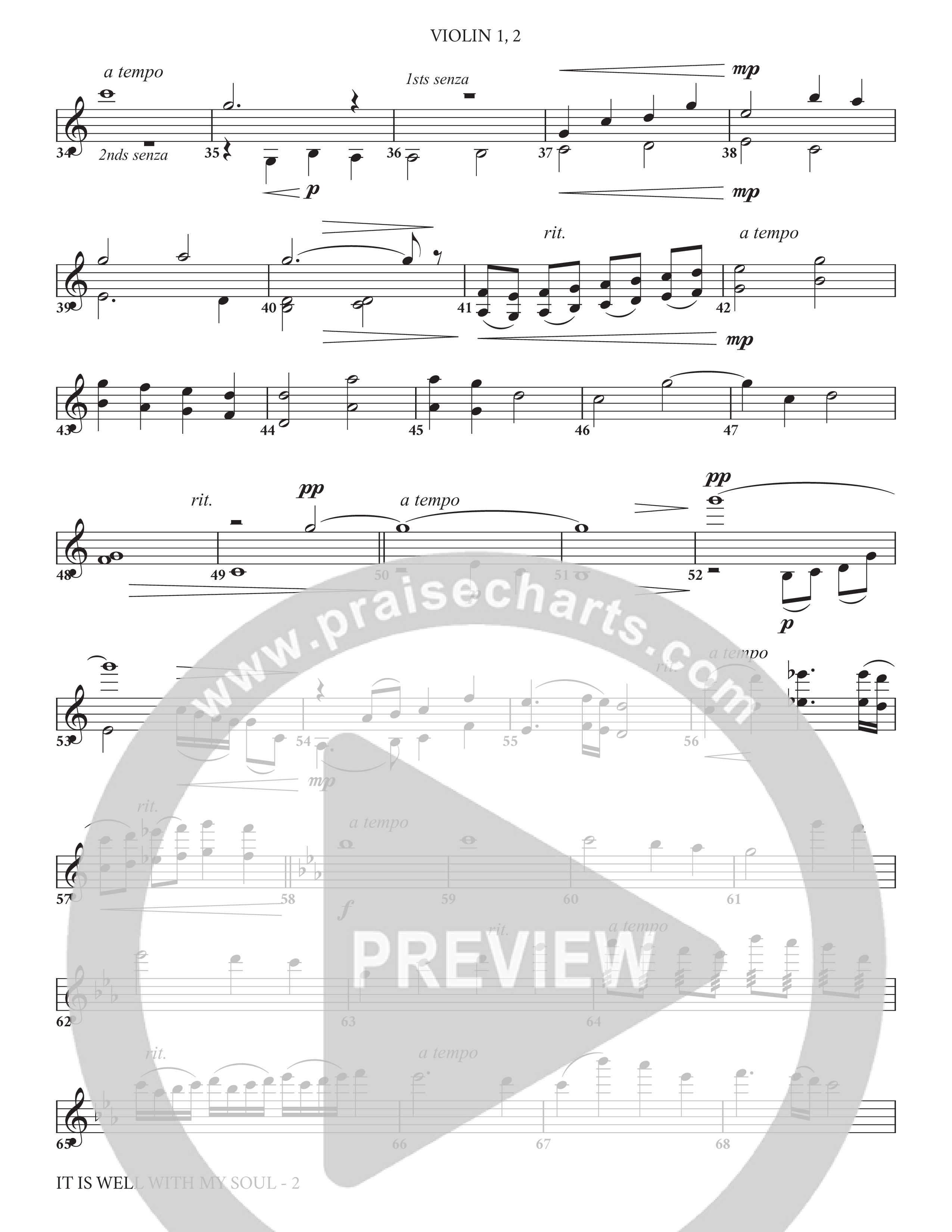 It Is Well (Choral Anthem SATB) String Pack (Charles Billingsley / Arr. Adam Lancaster)