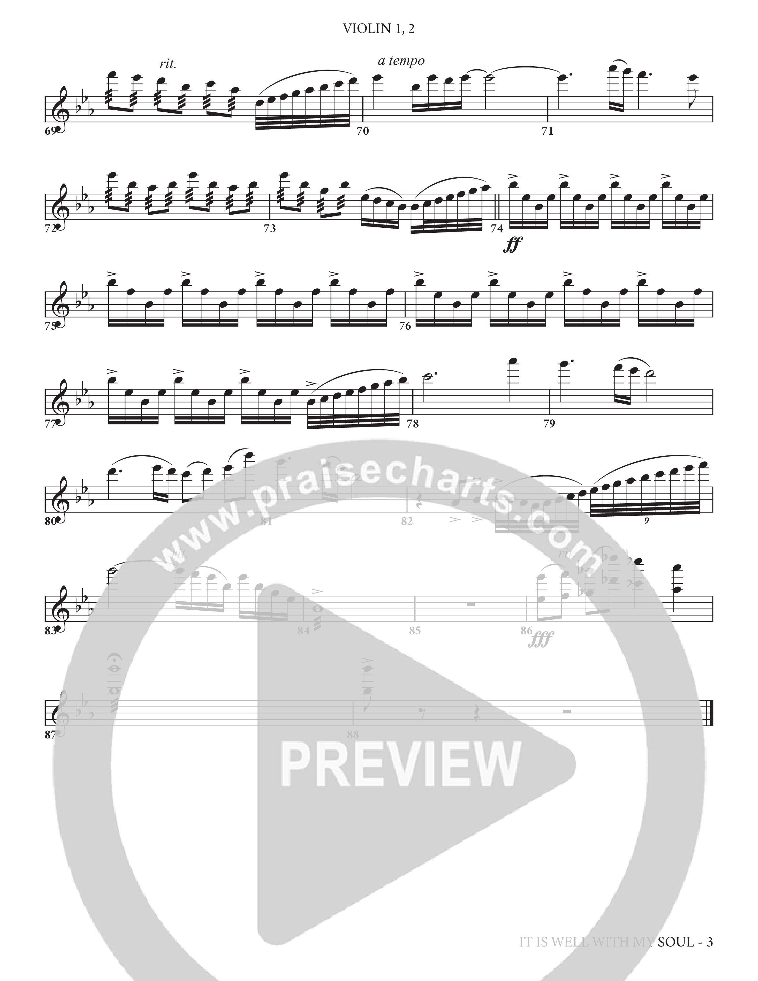 It Is Well (Choral Anthem SATB) String Pack (Charles Billingsley / Arr. Adam Lancaster)