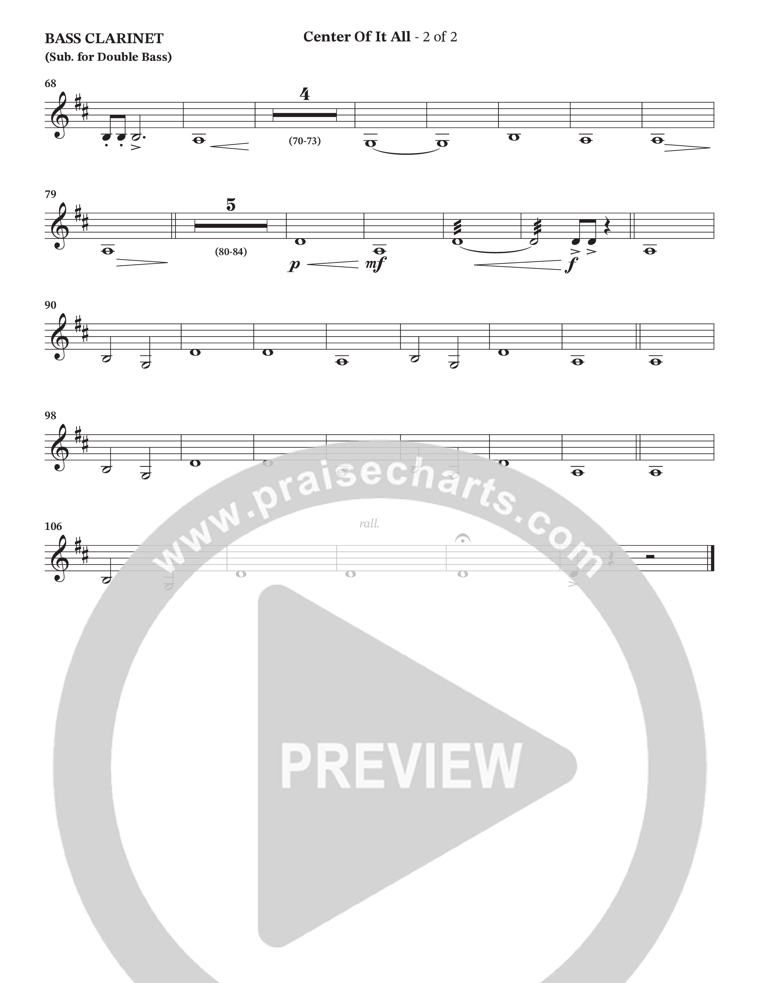 Center Of It All (Choral Anthem SATB) Bass Clarinet (Charles Billingsley / Arr. Wayne Haun)