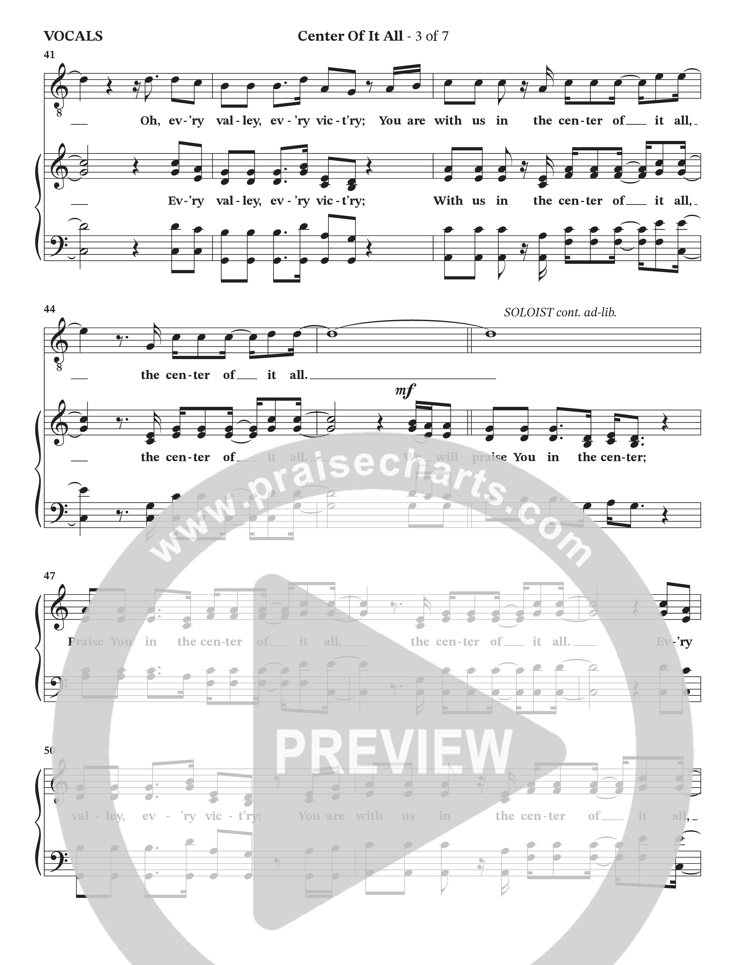 Center Of It All (Choral Anthem SATB) Choir Sheet (Charles Billingsley / Arr. Wayne Haun)
