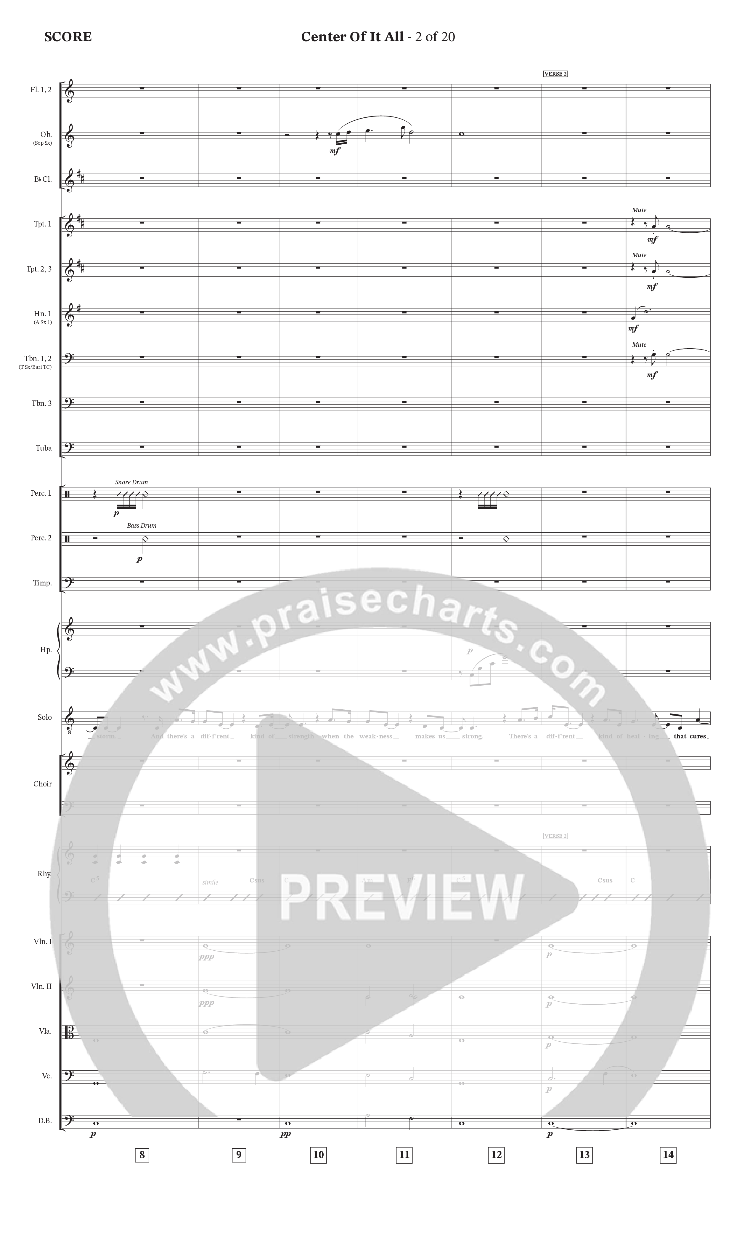 Center Of It All (Choral Anthem SATB) Orchestration (Charles Billingsley / Arr. Wayne Haun)