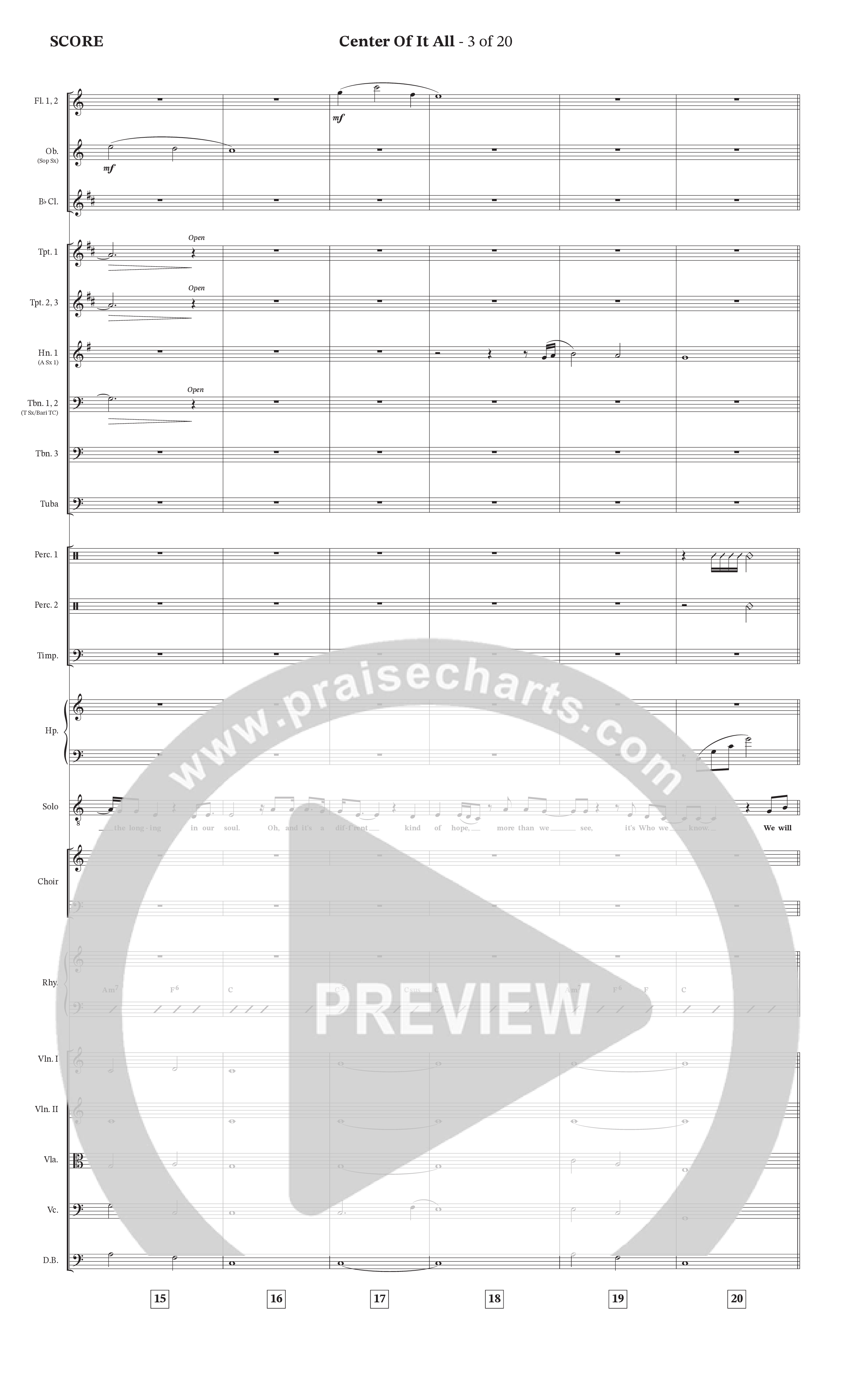 Center Of It All (Choral Anthem SATB) Orchestration (Charles Billingsley / Arr. Wayne Haun)