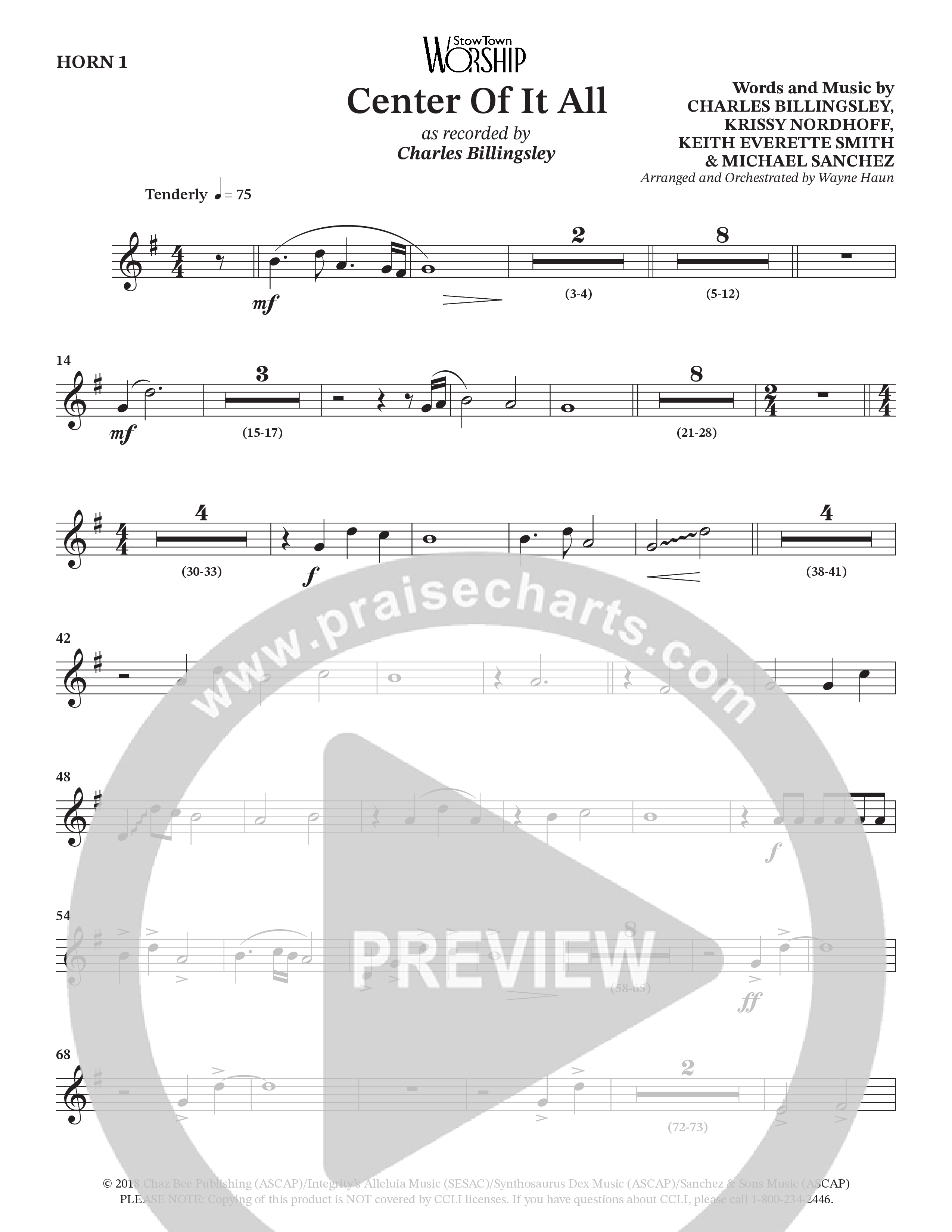 Center Of It All (Choral Anthem SATB) Brass Pack (Charles Billingsley / Arr. Wayne Haun)