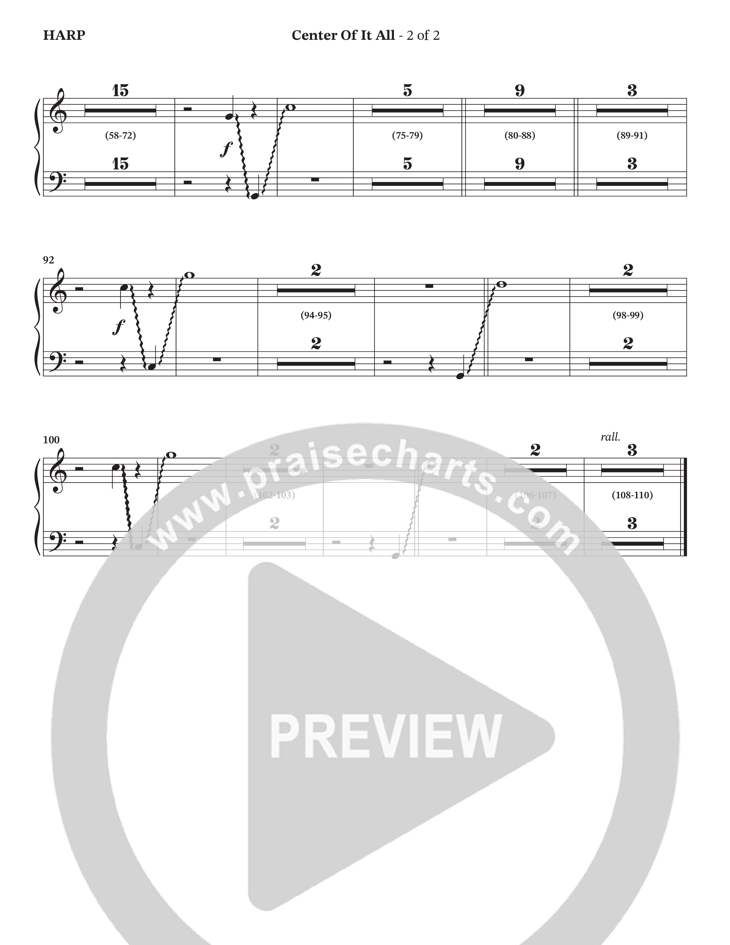 Center Of It All (Choral Anthem SATB) Harp (Charles Billingsley / Arr. Wayne Haun)