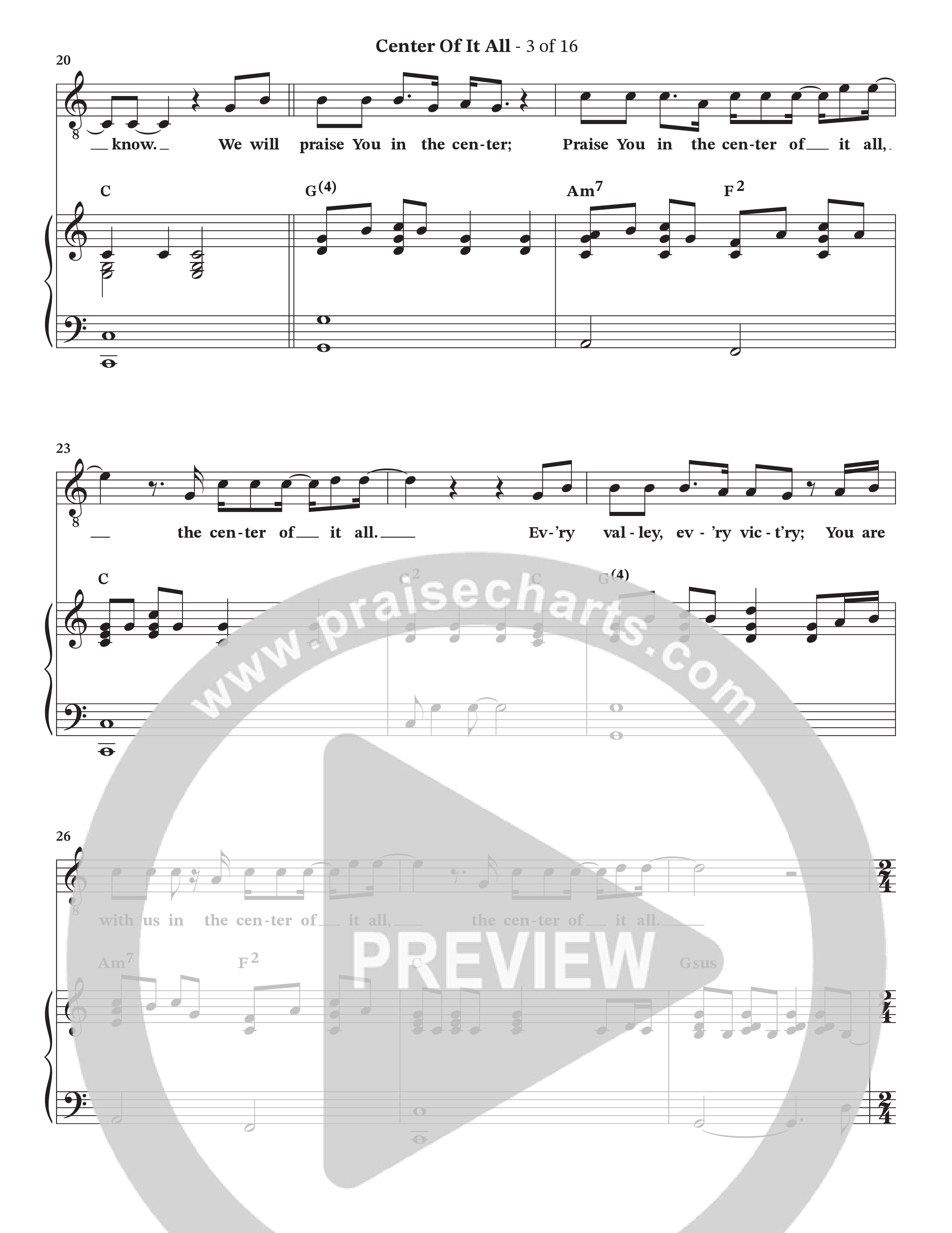 Center Of It All (Choral Anthem SATB) Piano/Vocal (SATB) (Charles Billingsley / Arr. Wayne Haun)