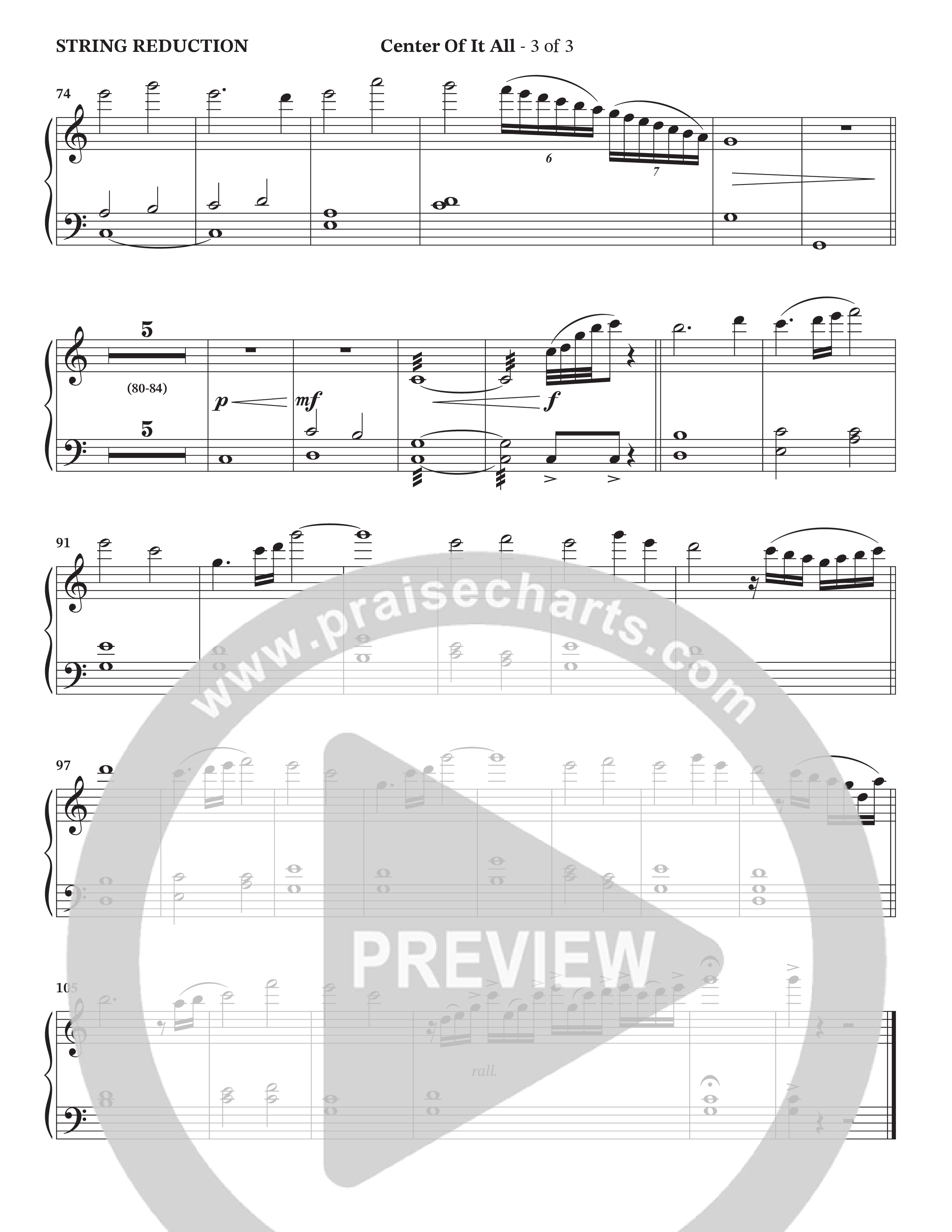 Center Of It All (Choral Anthem SATB) String Reduction (Charles Billingsley / Arr. Wayne Haun)
