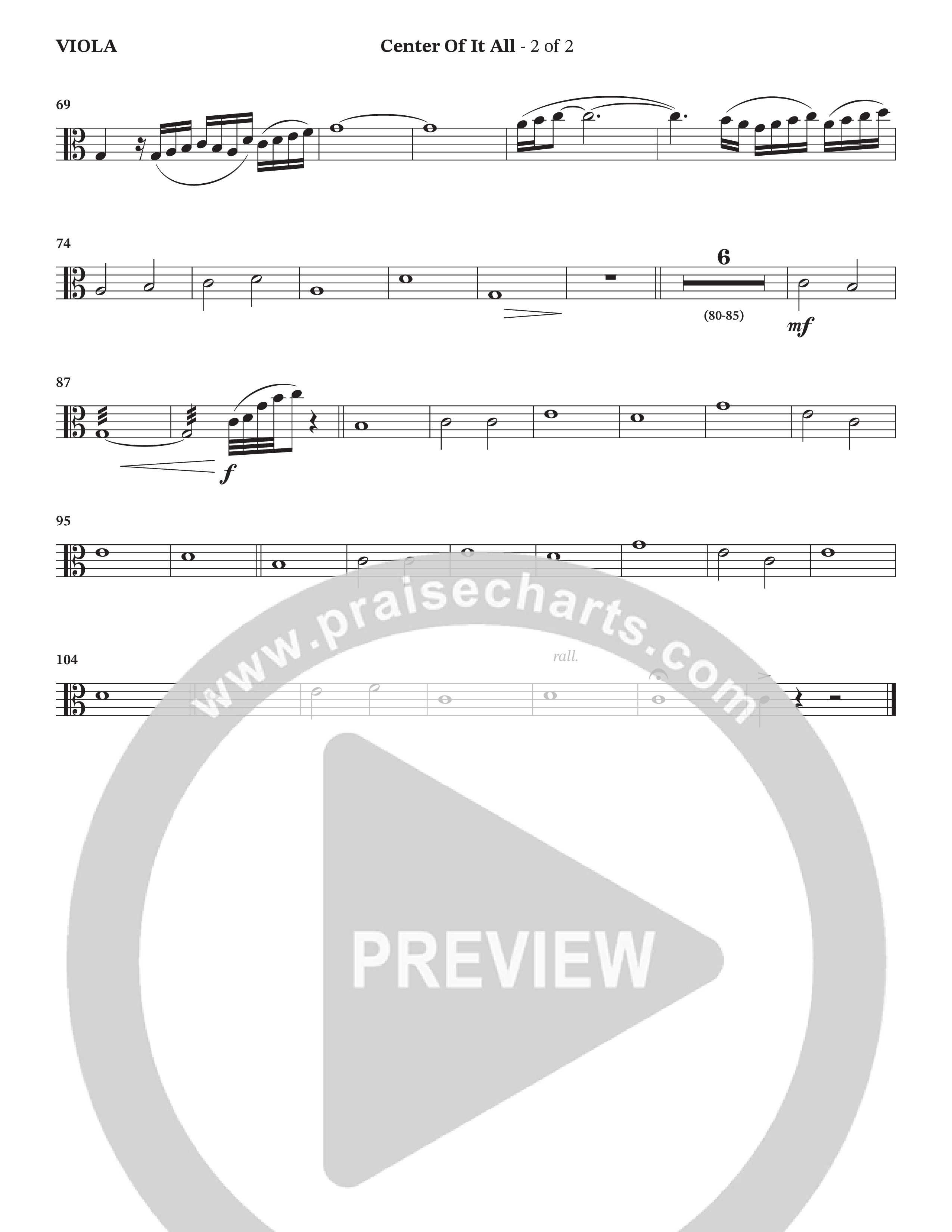 Center Of It All (Choral Anthem SATB) Viola (Charles Billingsley / Arr. Wayne Haun)