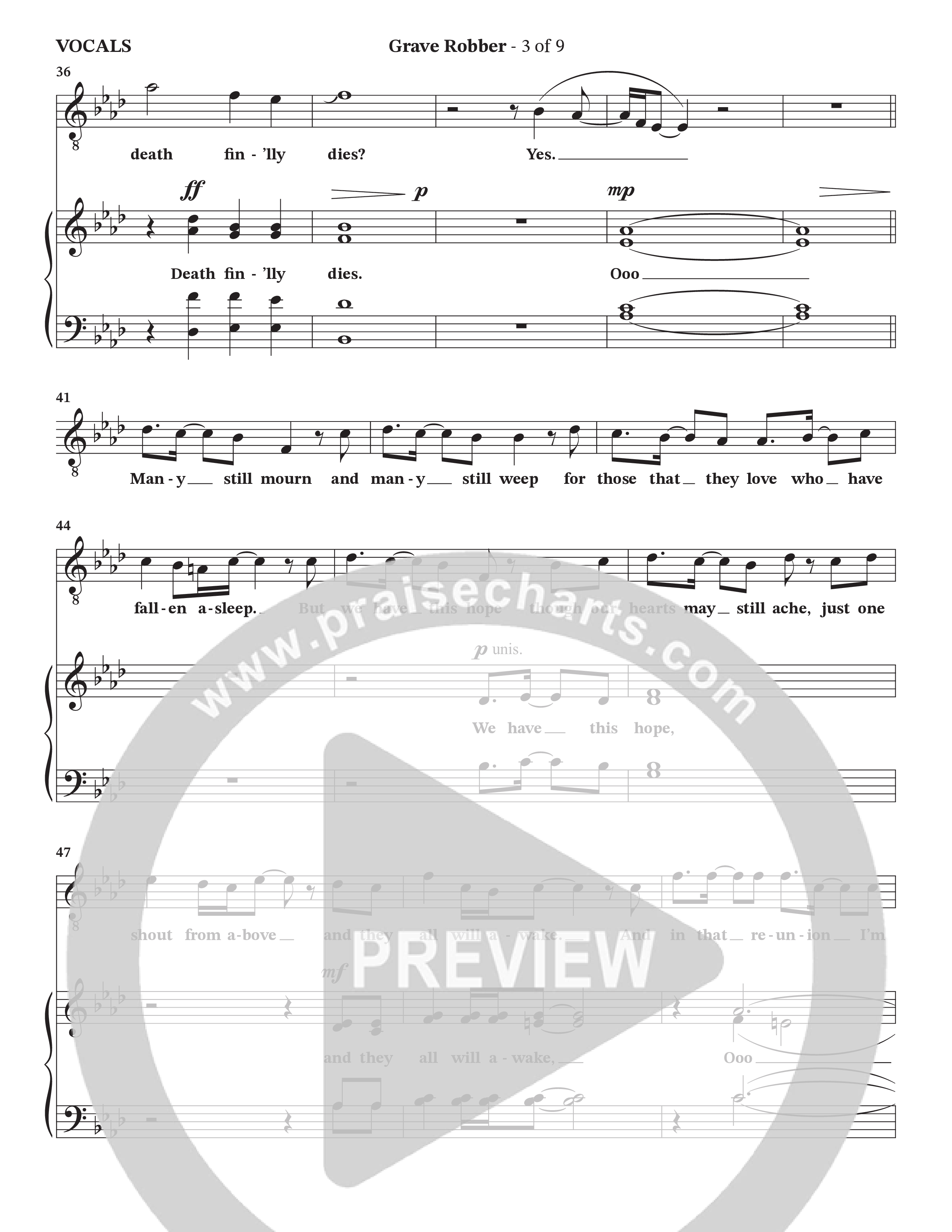 Grave Robber / Ain't No Grave (Choral Anthem SATB) Choir Sheet (Charles Billingsley / Arr. Wayne Haun)