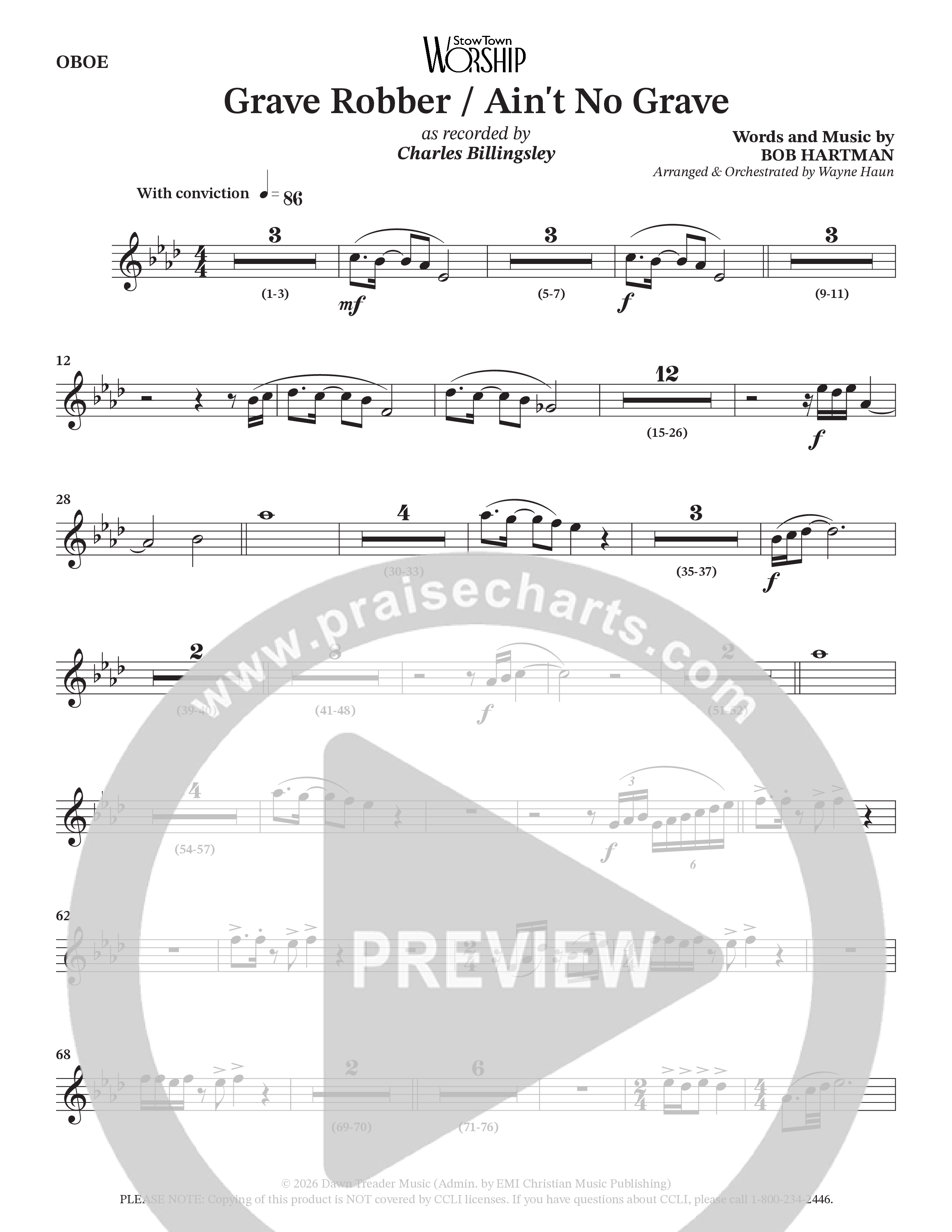 Grave Robber / Ain't No Grave (Choral Anthem SATB) Wind Pack (Charles Billingsley / Arr. Wayne Haun)