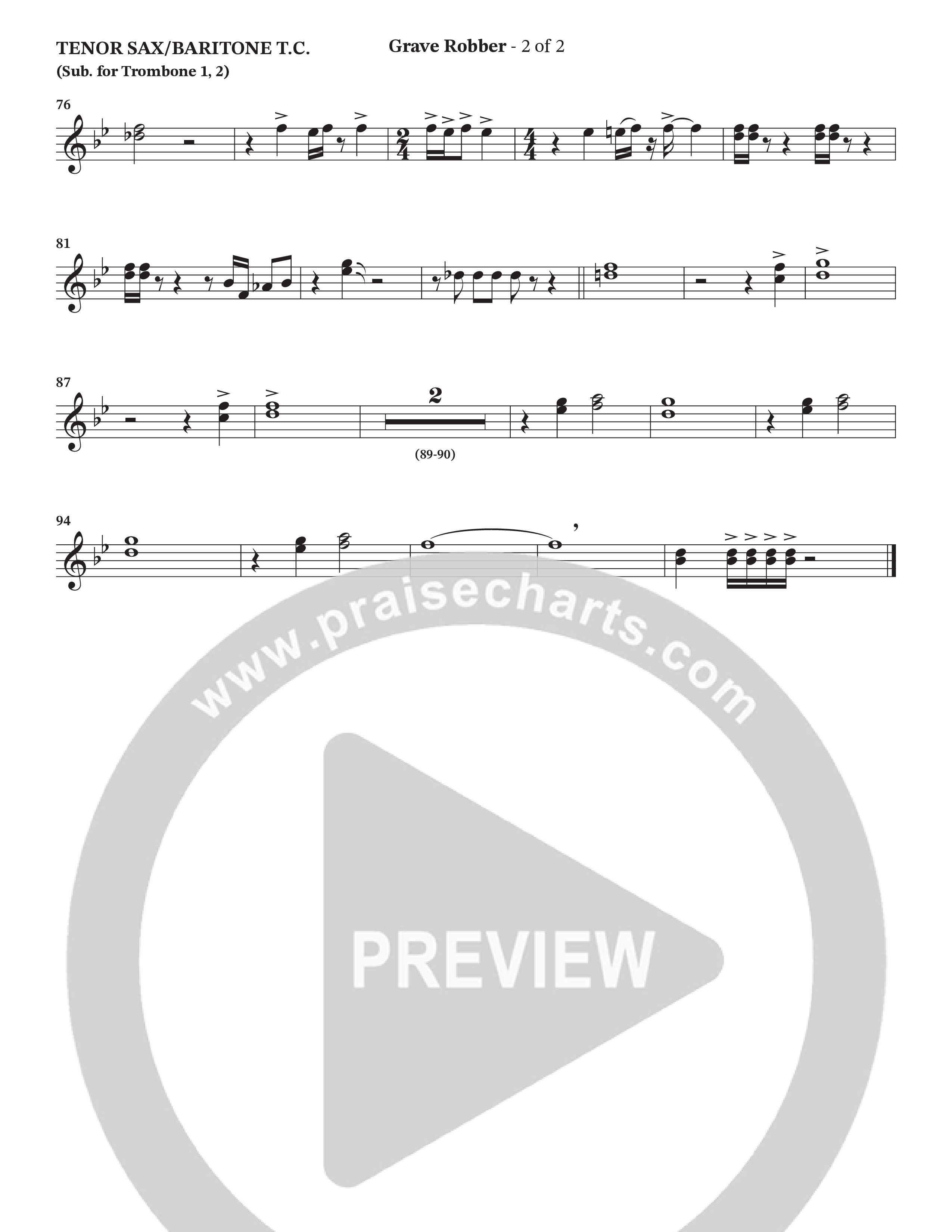 Grave Robber / Ain't No Grave (Choral Anthem SATB) Tenor Sax/Baritone T.C. (Charles Billingsley / Arr. Wayne Haun)