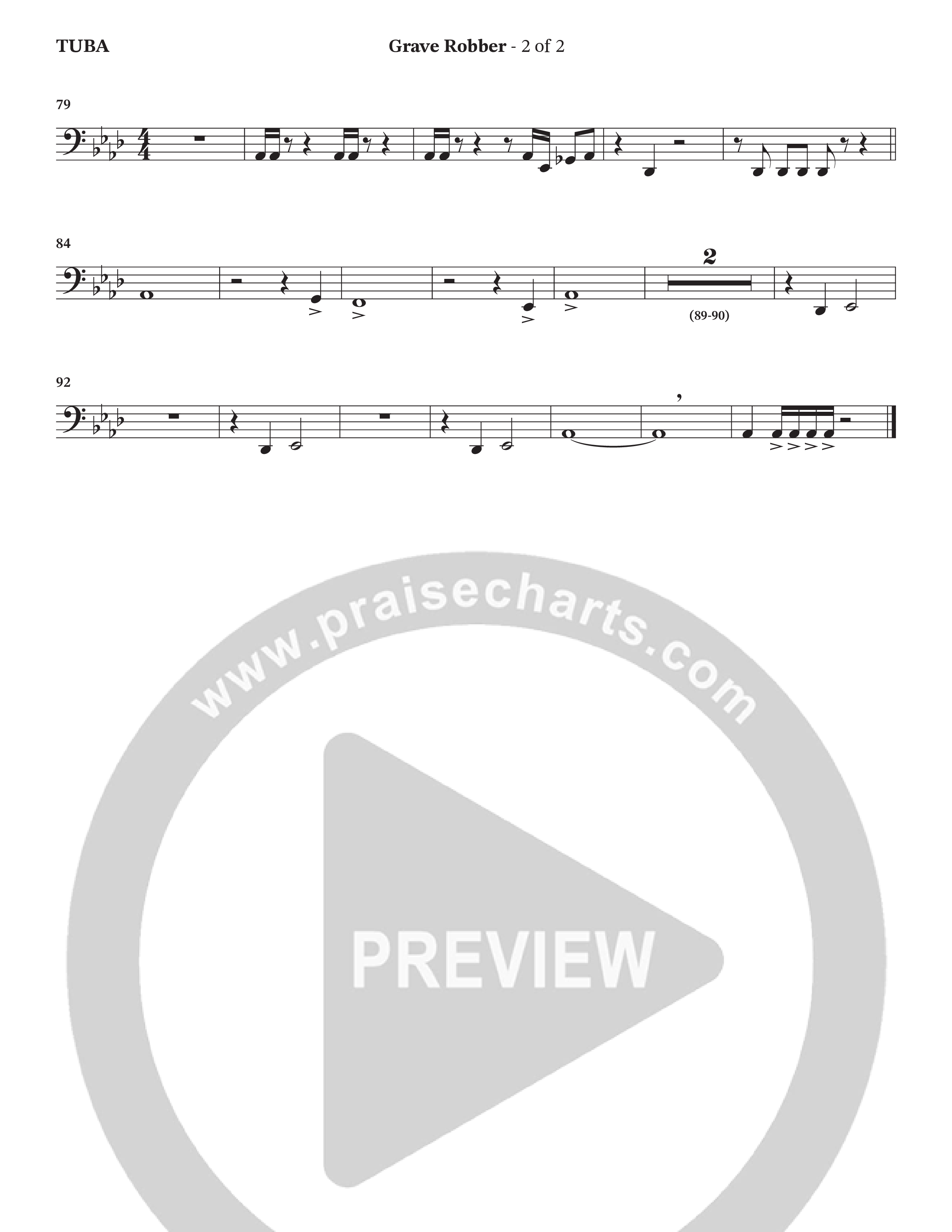 Grave Robber / Ain't No Grave (Choral Anthem SATB) Tuba (Charles Billingsley / Arr. Wayne Haun)