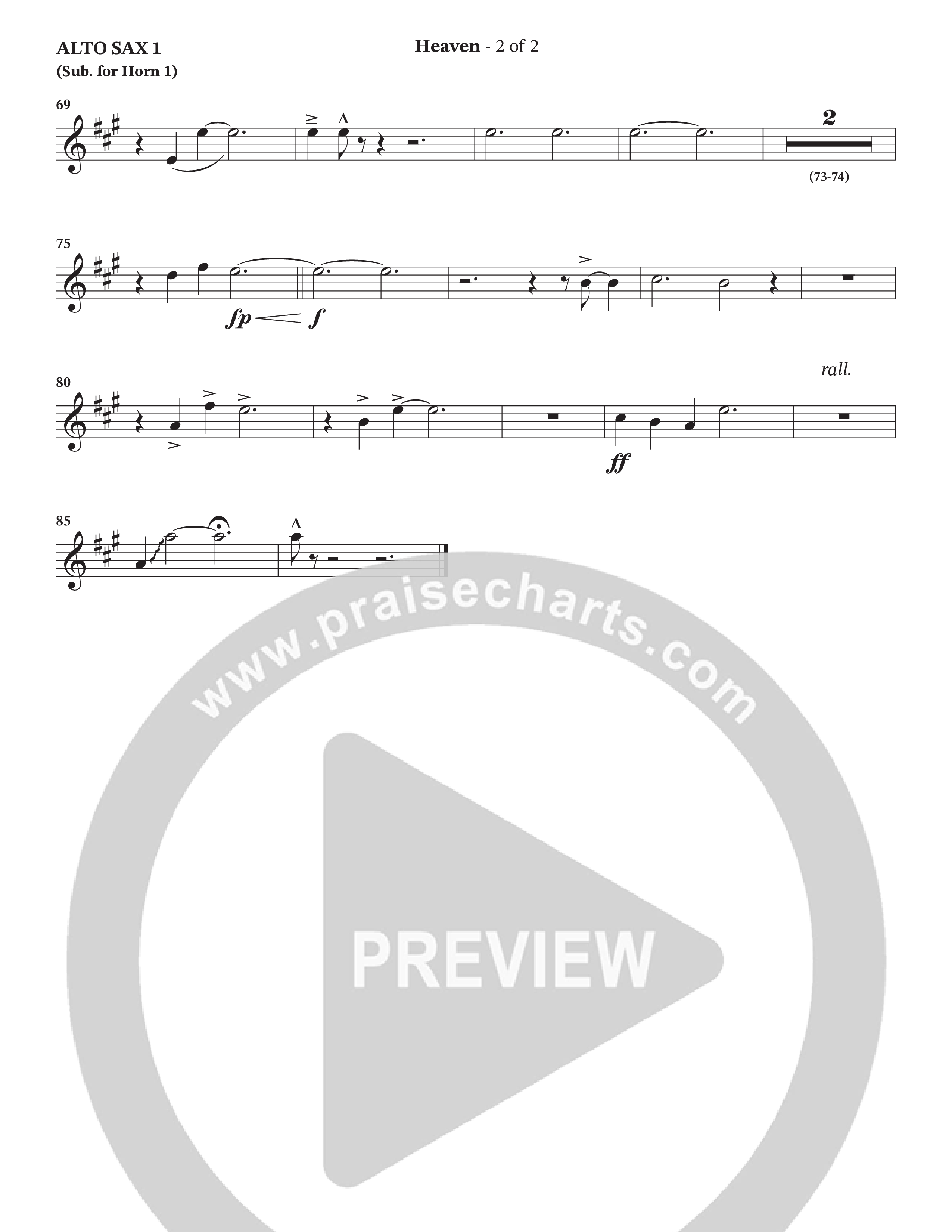 Heaven (Choral Anthem SATB) Alto Sax (Charles Billingsley / Arr. Bradley Knight / Orch. Wayne Haun)