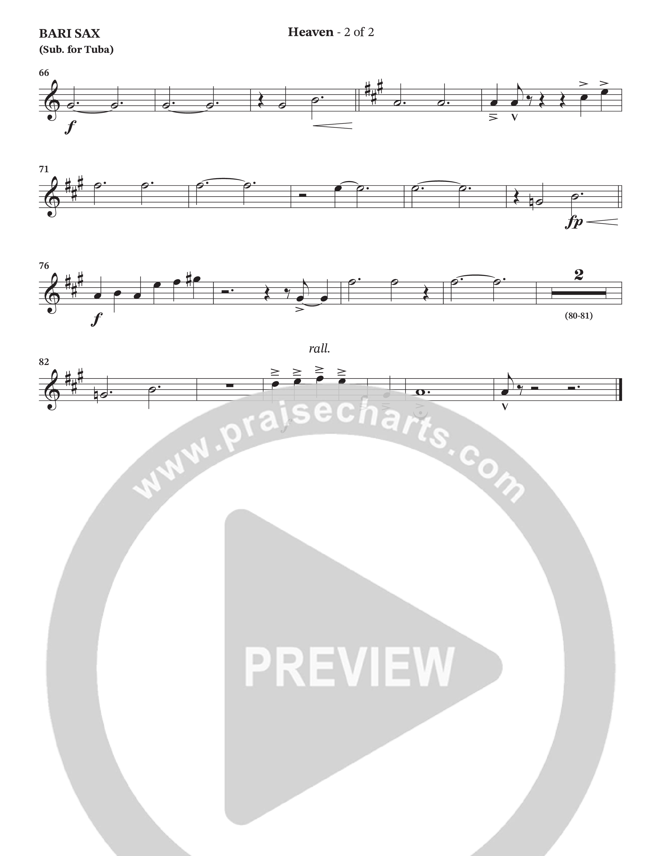 Heaven (Choral Anthem SATB) Bari Sax (Charles Billingsley / Arr. Bradley Knight / Orch. Wayne Haun)